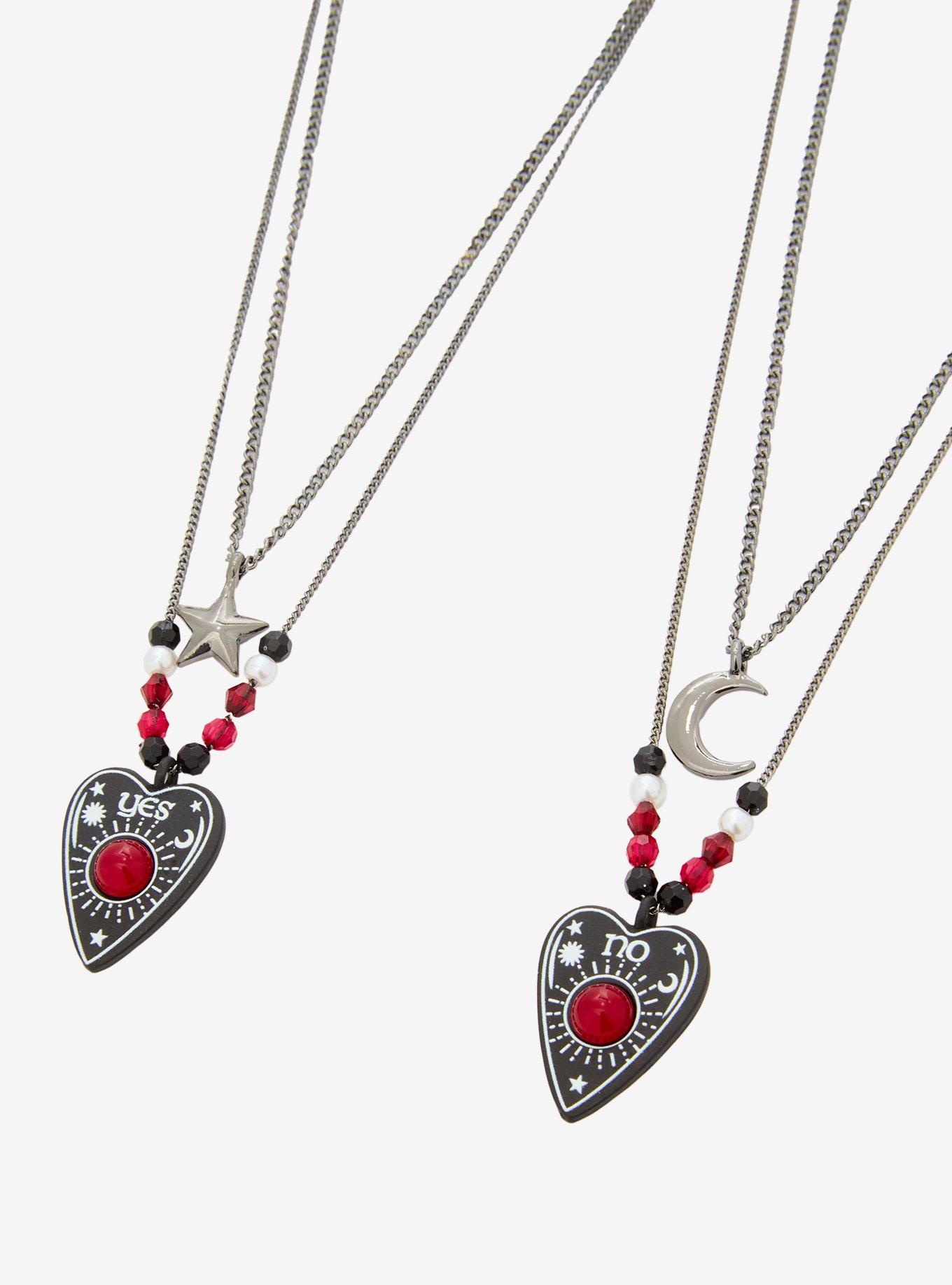 Yes No Planchette Celestial Best Friend Necklace Set, , alternate