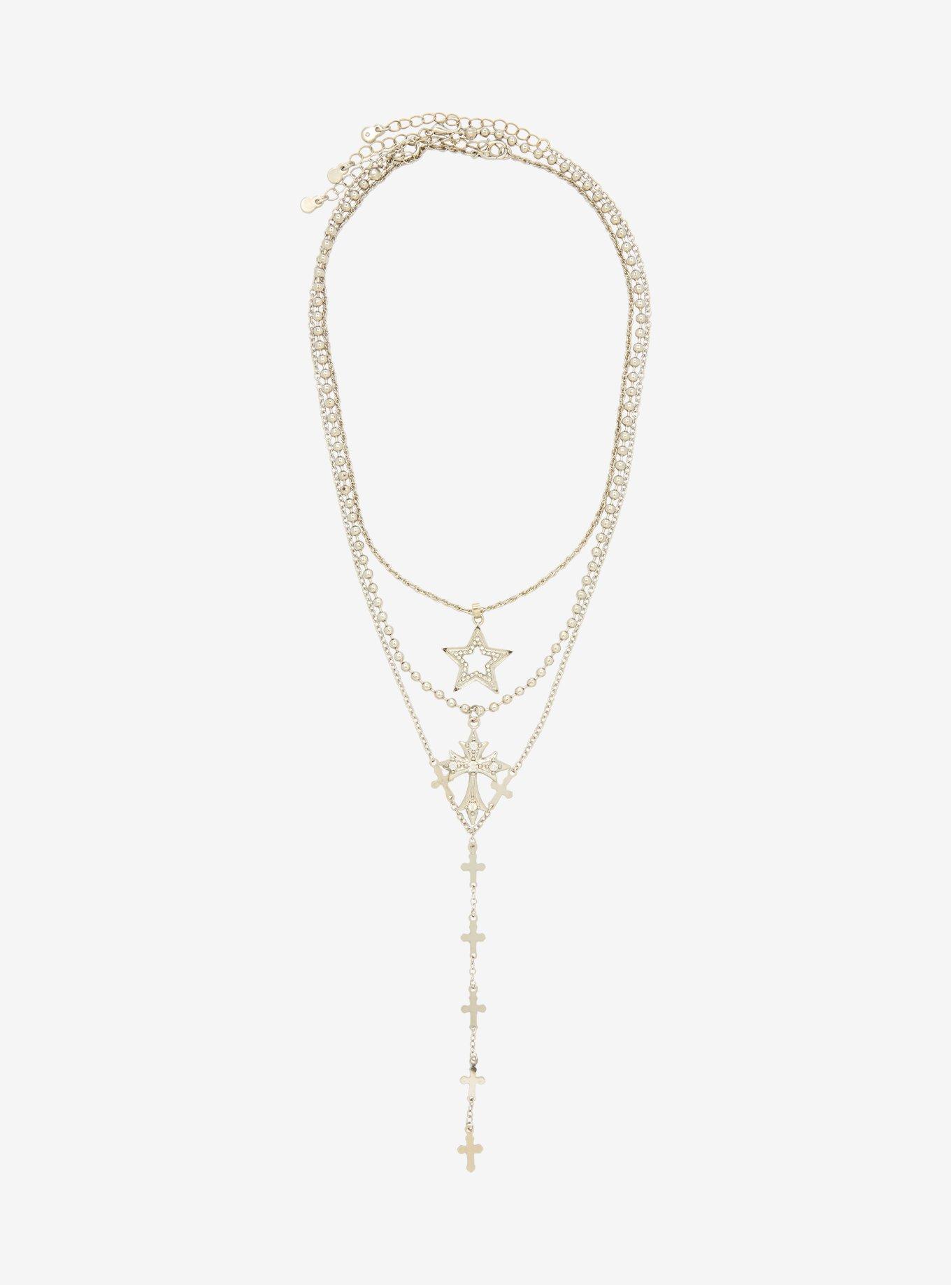 Star Cross Lariat Necklace Set, , hi-res