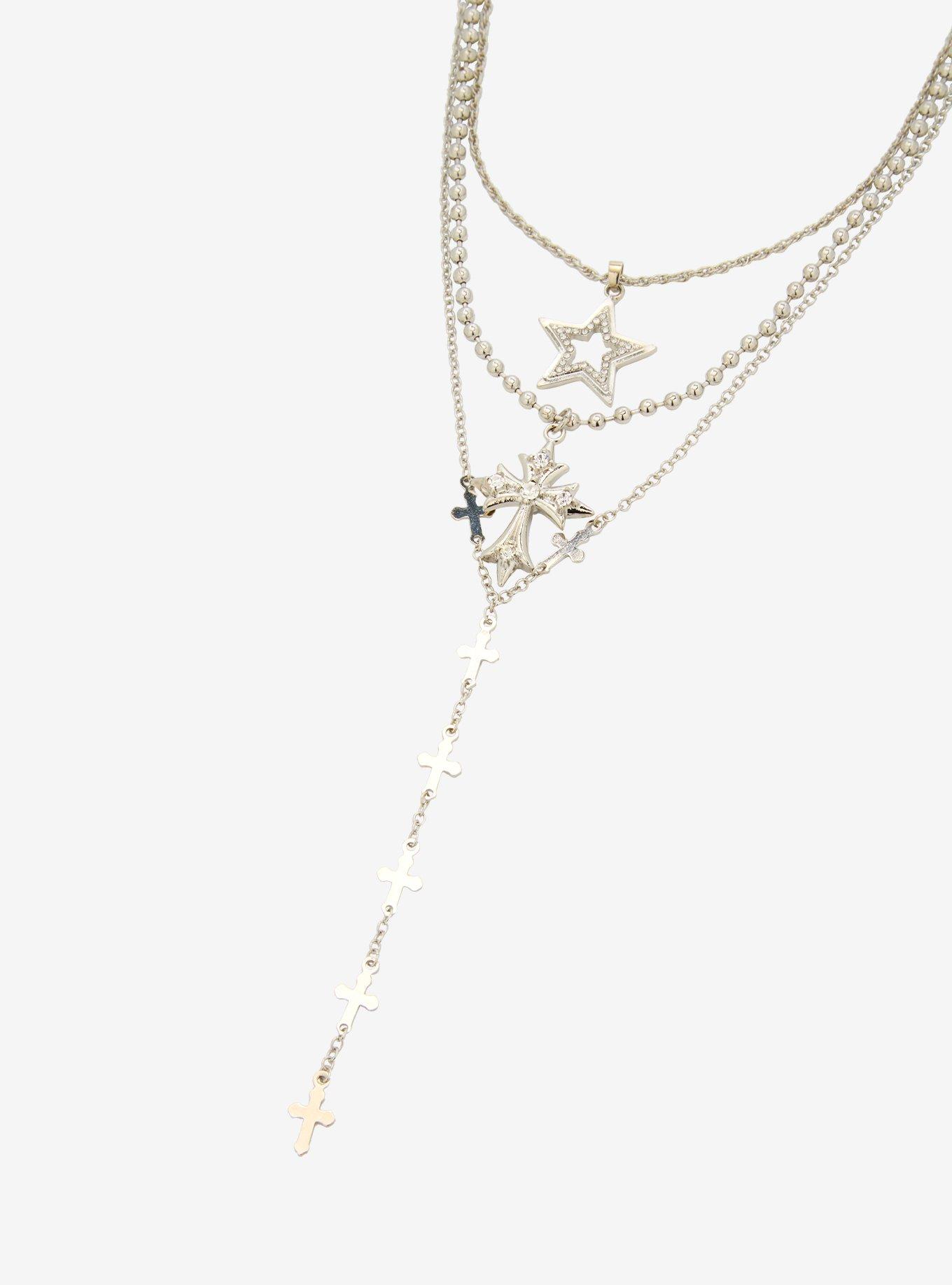 Star Cross Lariat Necklace Set, , alternate