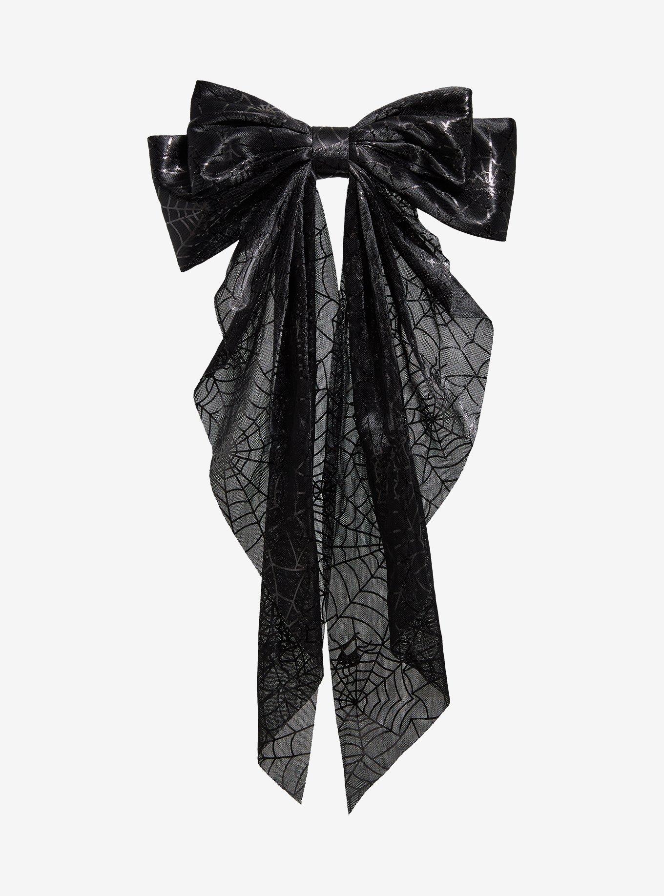 Social Collision Spiderweb Hair Bow, , hi-res