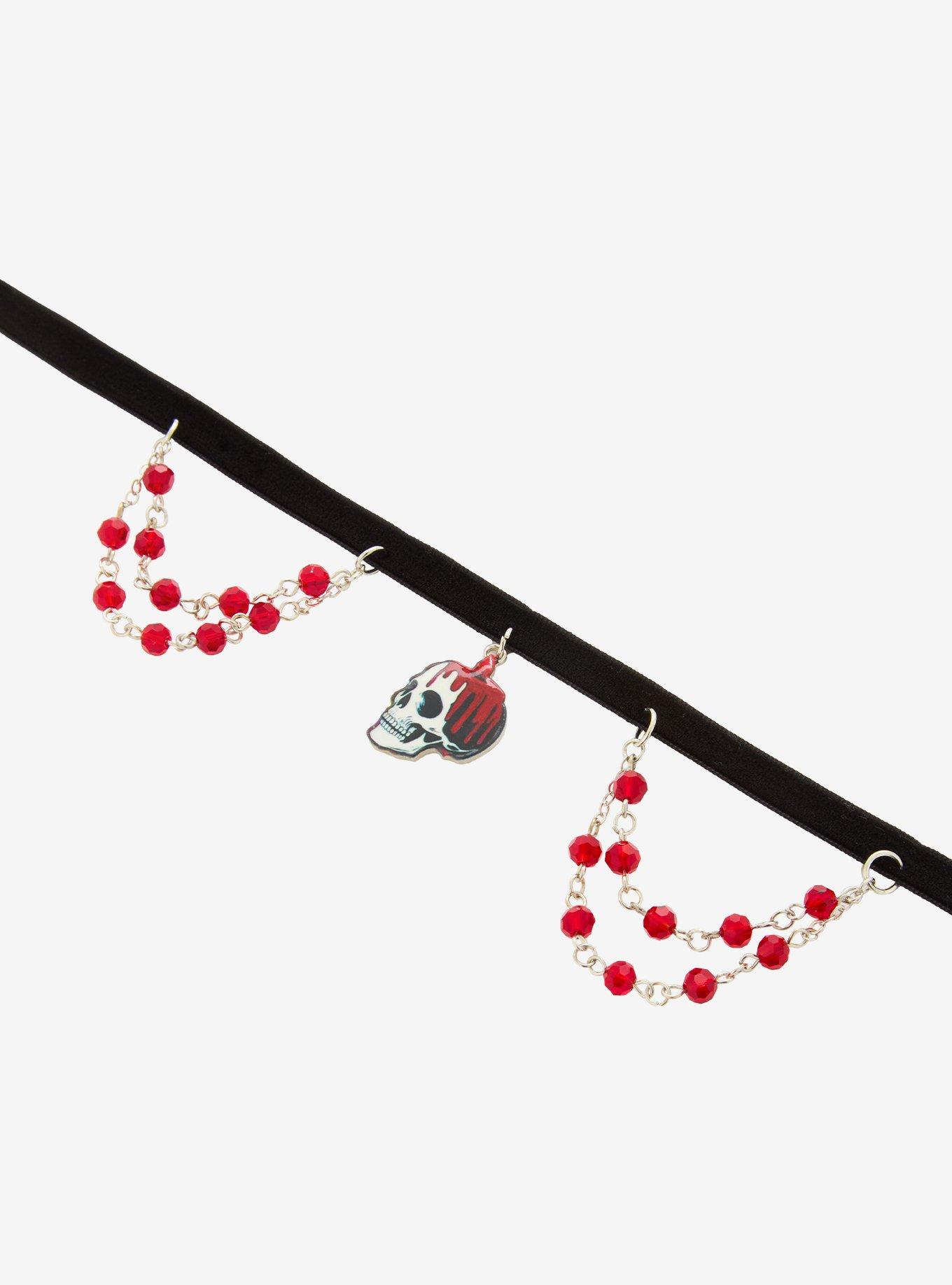 Skull Candle Draped Choker, , alternate
