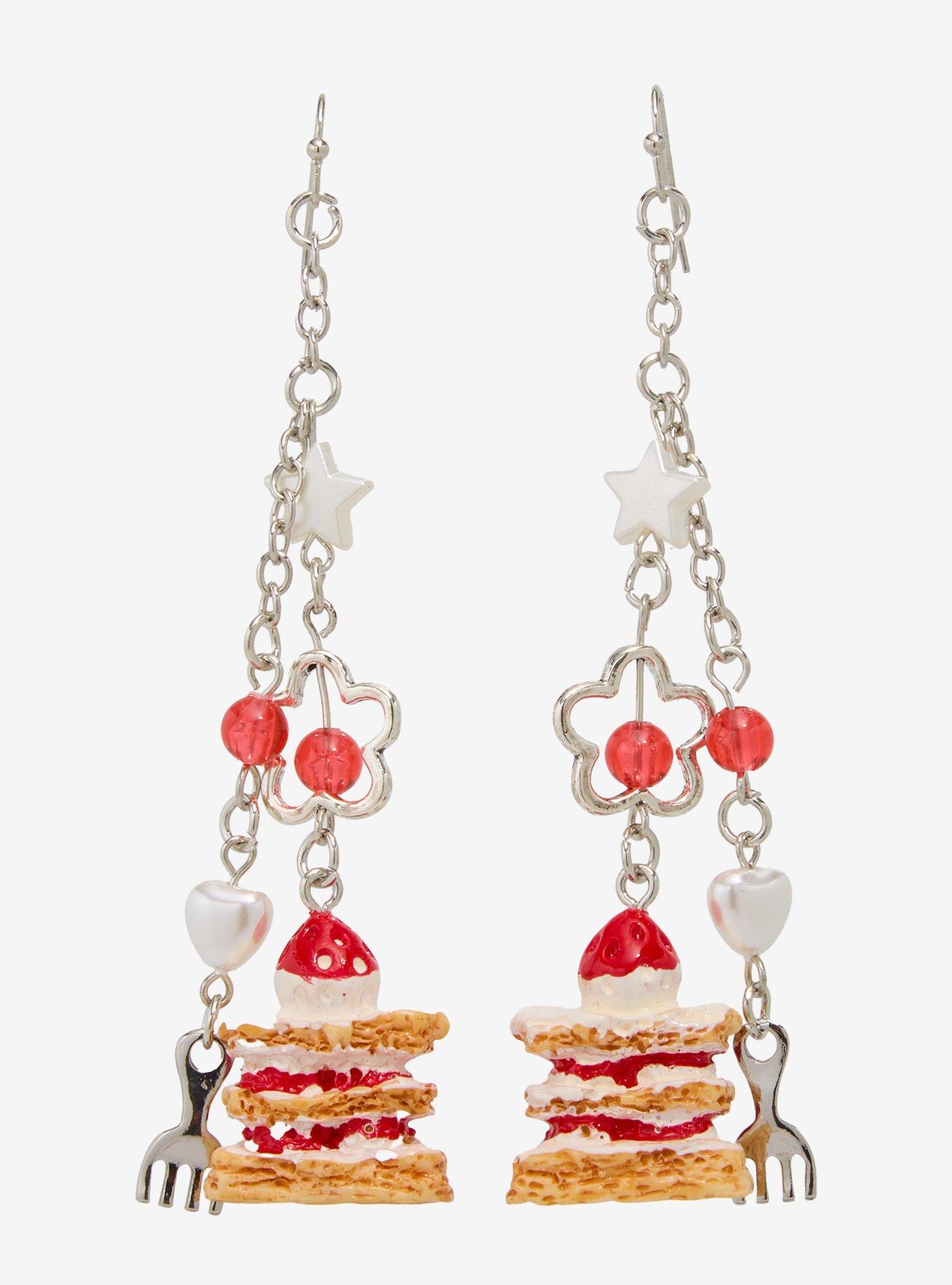 Thorn & Fable Pastry Fork Bead Earrings, , hi-res