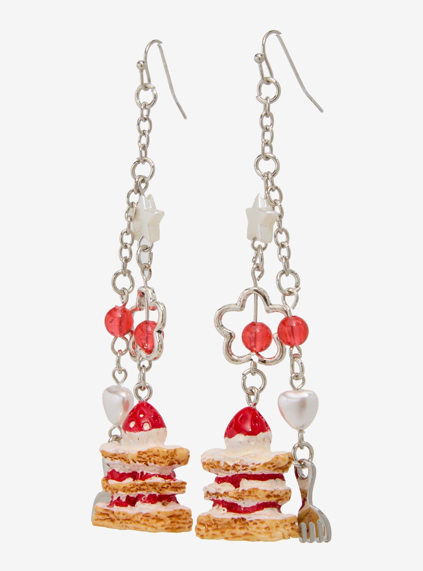 Thorn & Fable Pastry Fork Bead Earrings, , alternate