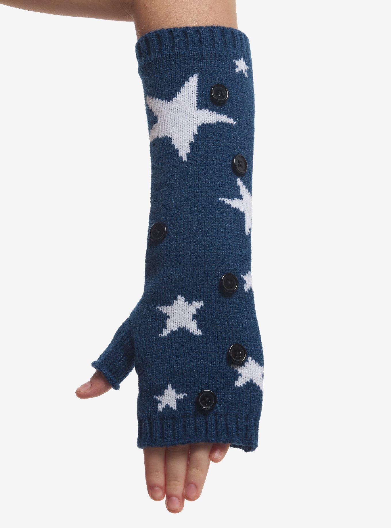 Coraline Stars Button Arm Warmers, , hi-res