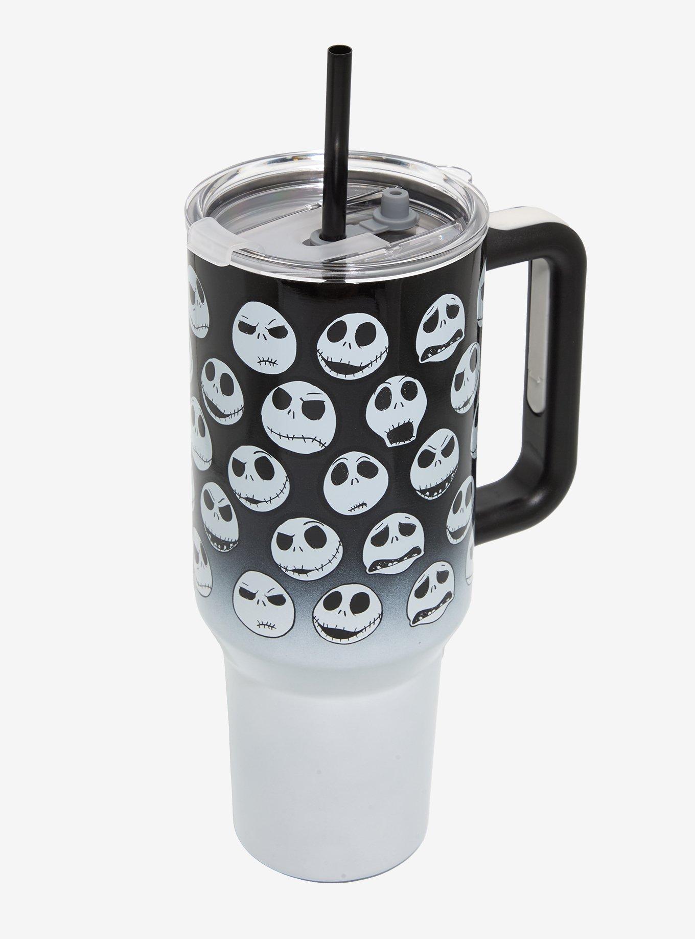 The Nightmare Before Christmas Jack Faces Ombre Stainless Steel Travel Cup, , hi-res