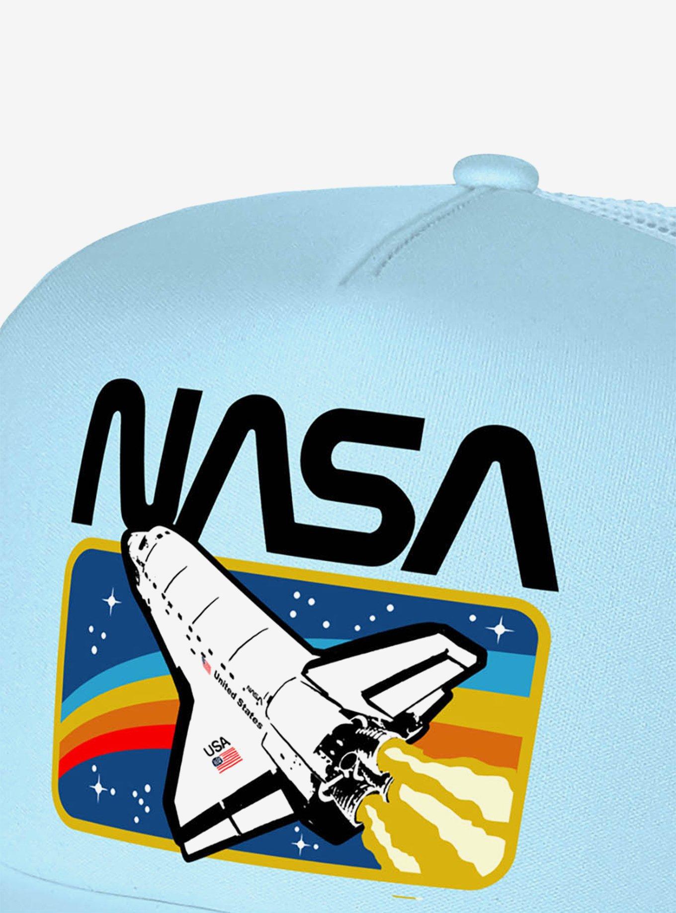 NASA Retro Shuttle Rectangle Foam Trucker Hat, , hi-res