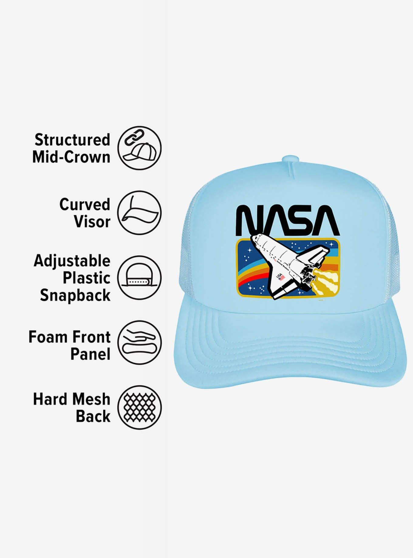 NASA Retro Shuttle Rectangle Foam Trucker Hat, , alternate