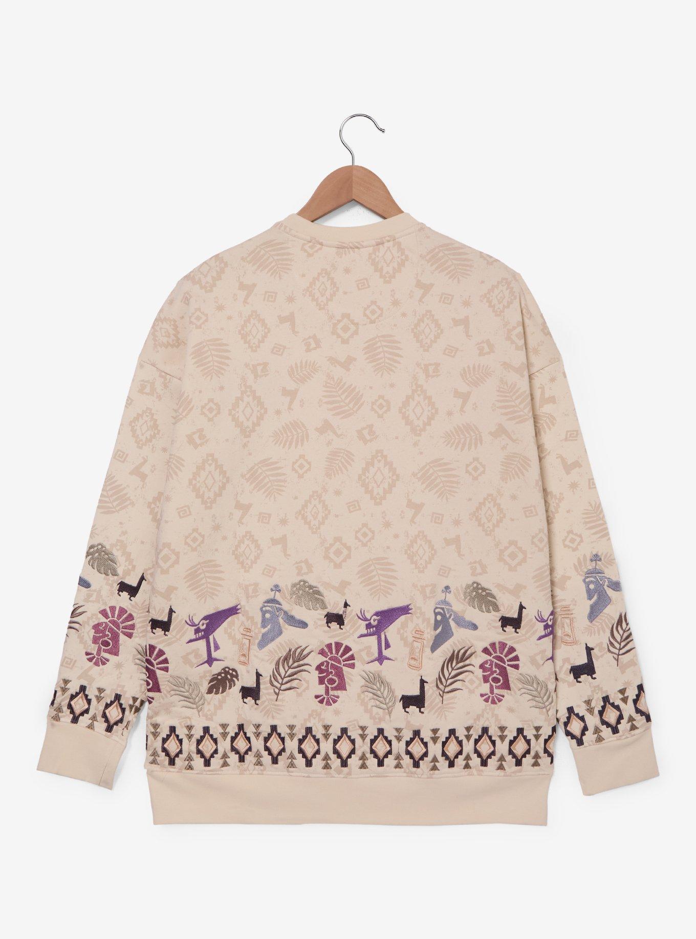 Disney The Emperor's New Groove Embroidered Icons Crewneck - BoxLunch Exclusive, , hi-res