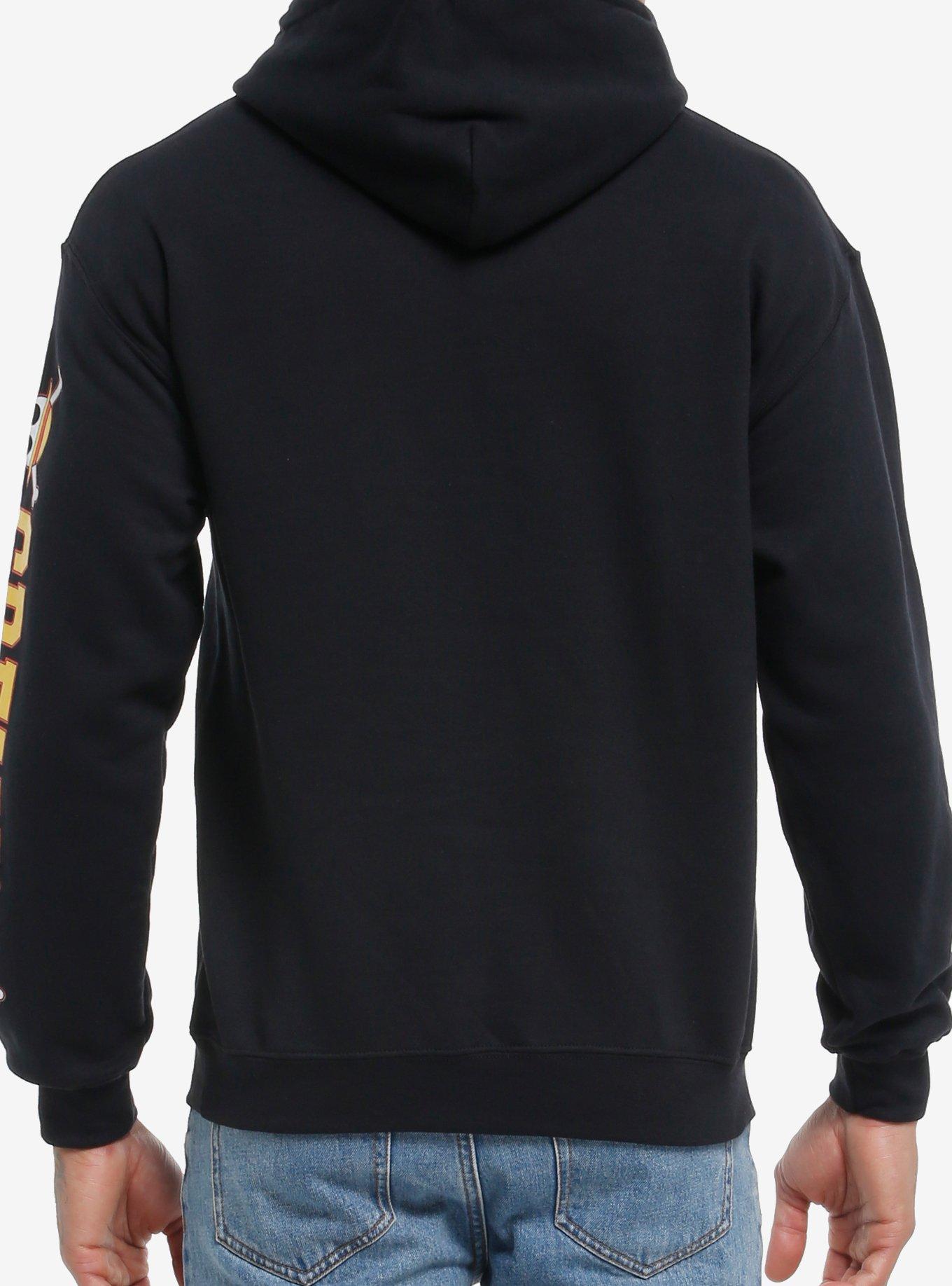 One Piece Straw Hat Crew Varsity Hoodie, BLACK, alternate