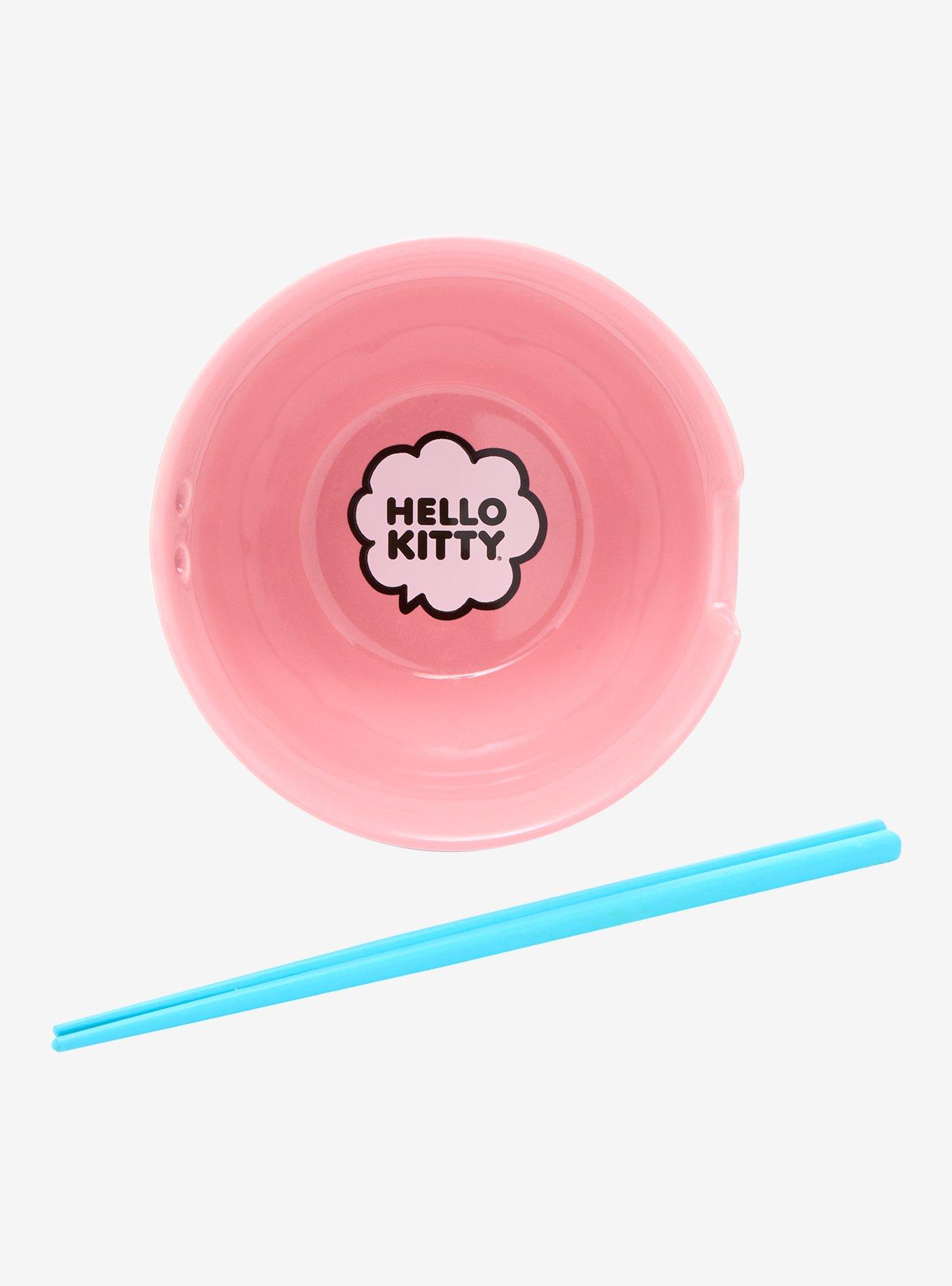 Hello Kitty Peeking Ramen Bowl With Chopsticks, , alternate