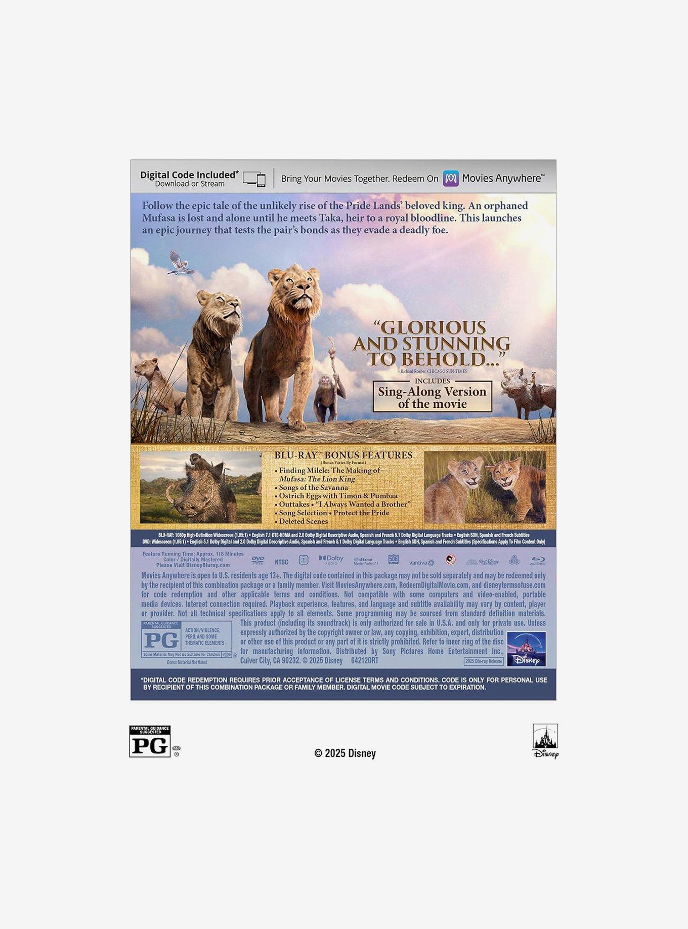 Disney Mufasa: The Lion King Blu-Ray, , hi-res