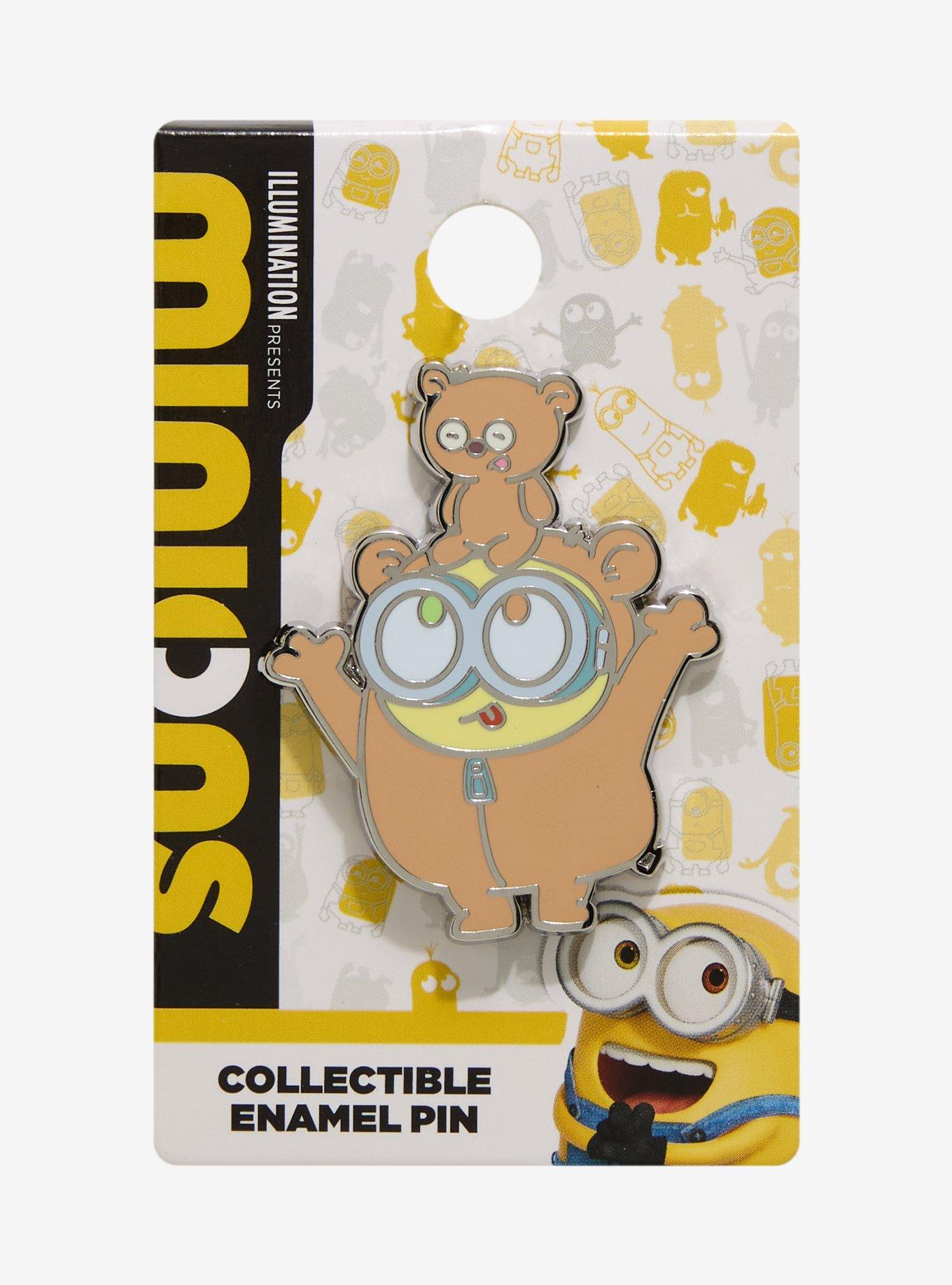 Minions Bob & Tim Teddy Bear Enamel Pin, , hi-res