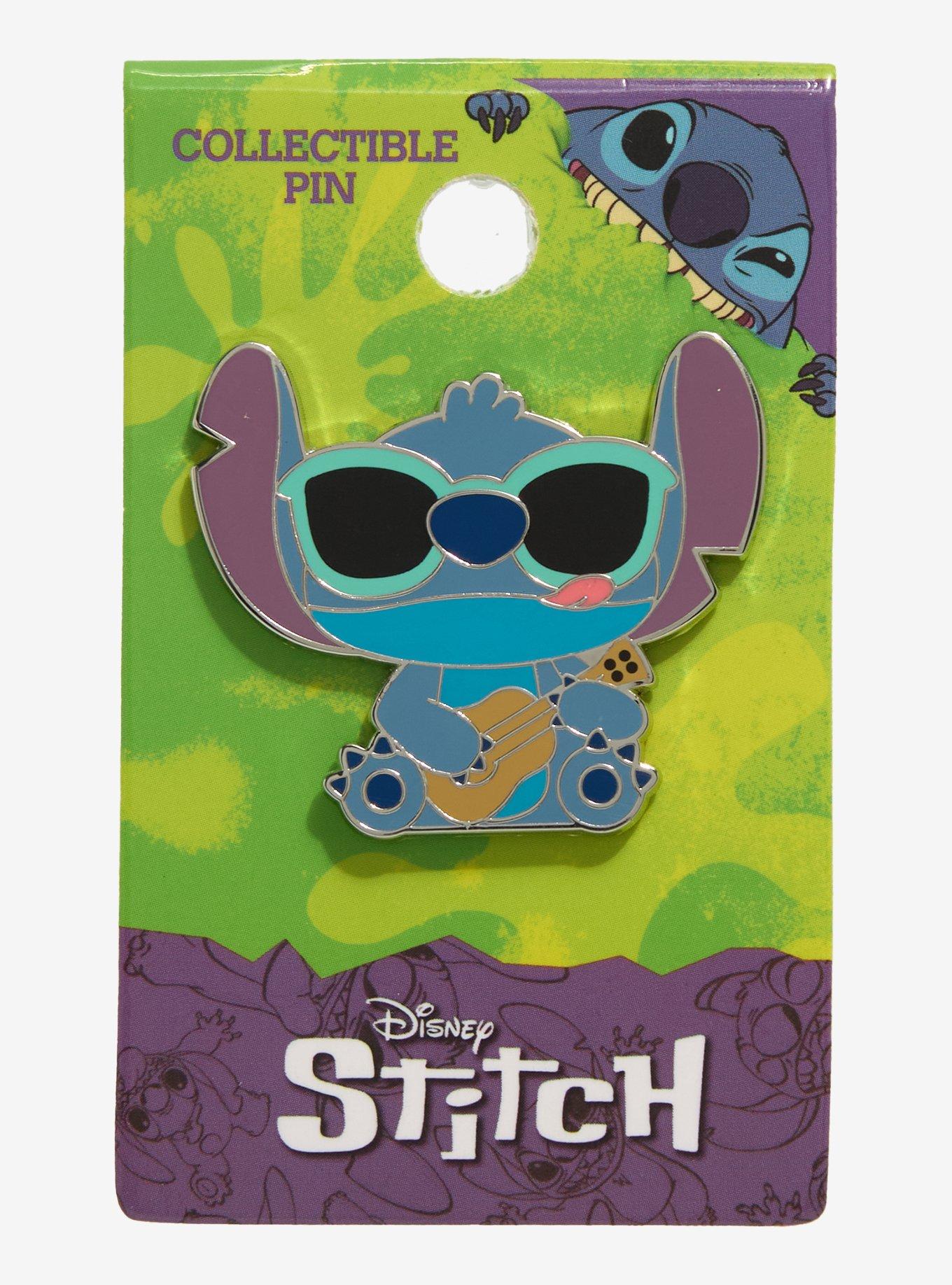 Disney Stitch Chibi Ukulele Enamel Pin, , hi-res