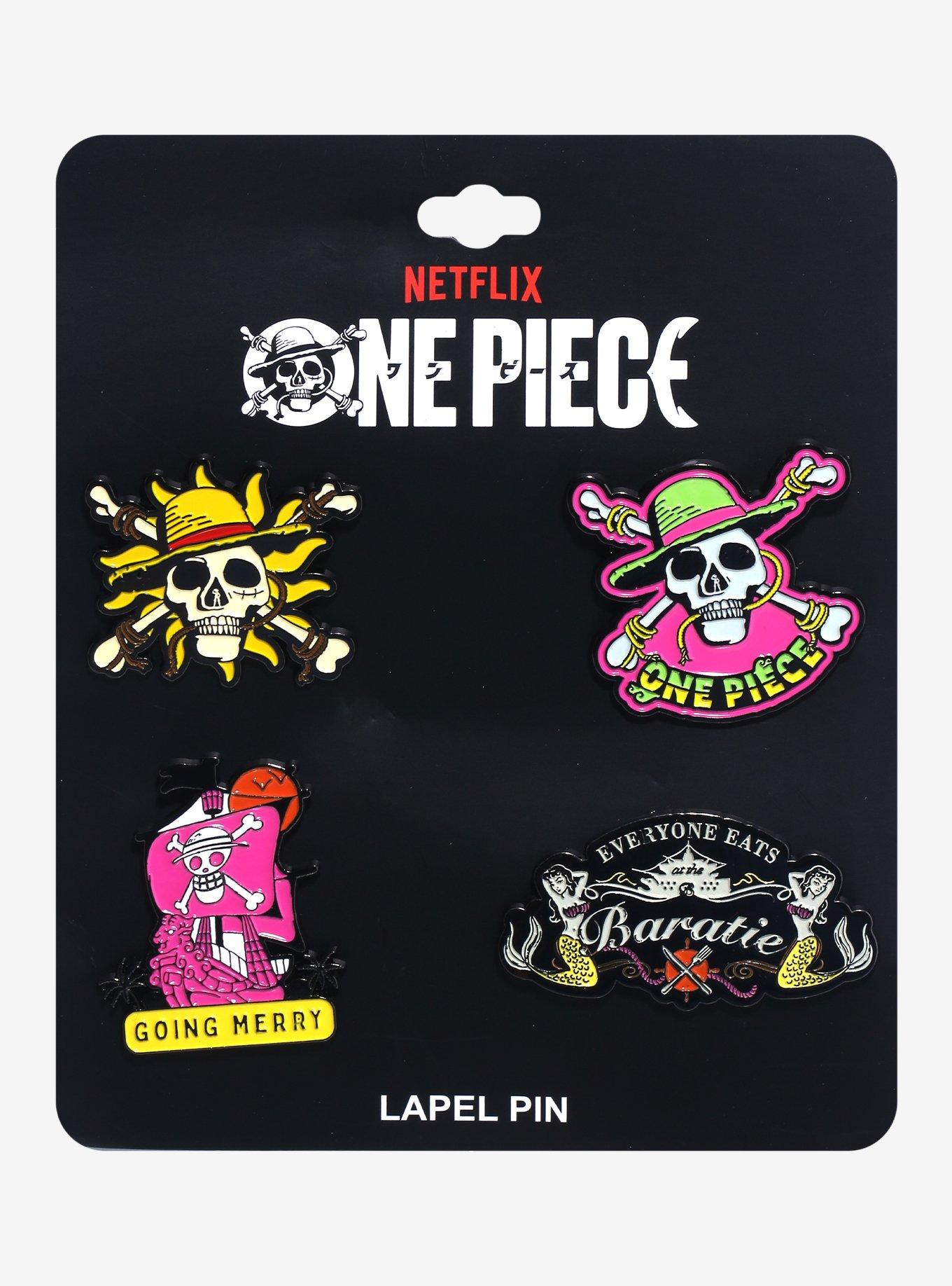 One Piece Jolly Roger & Icons Enamel Pin Set, , hi-res