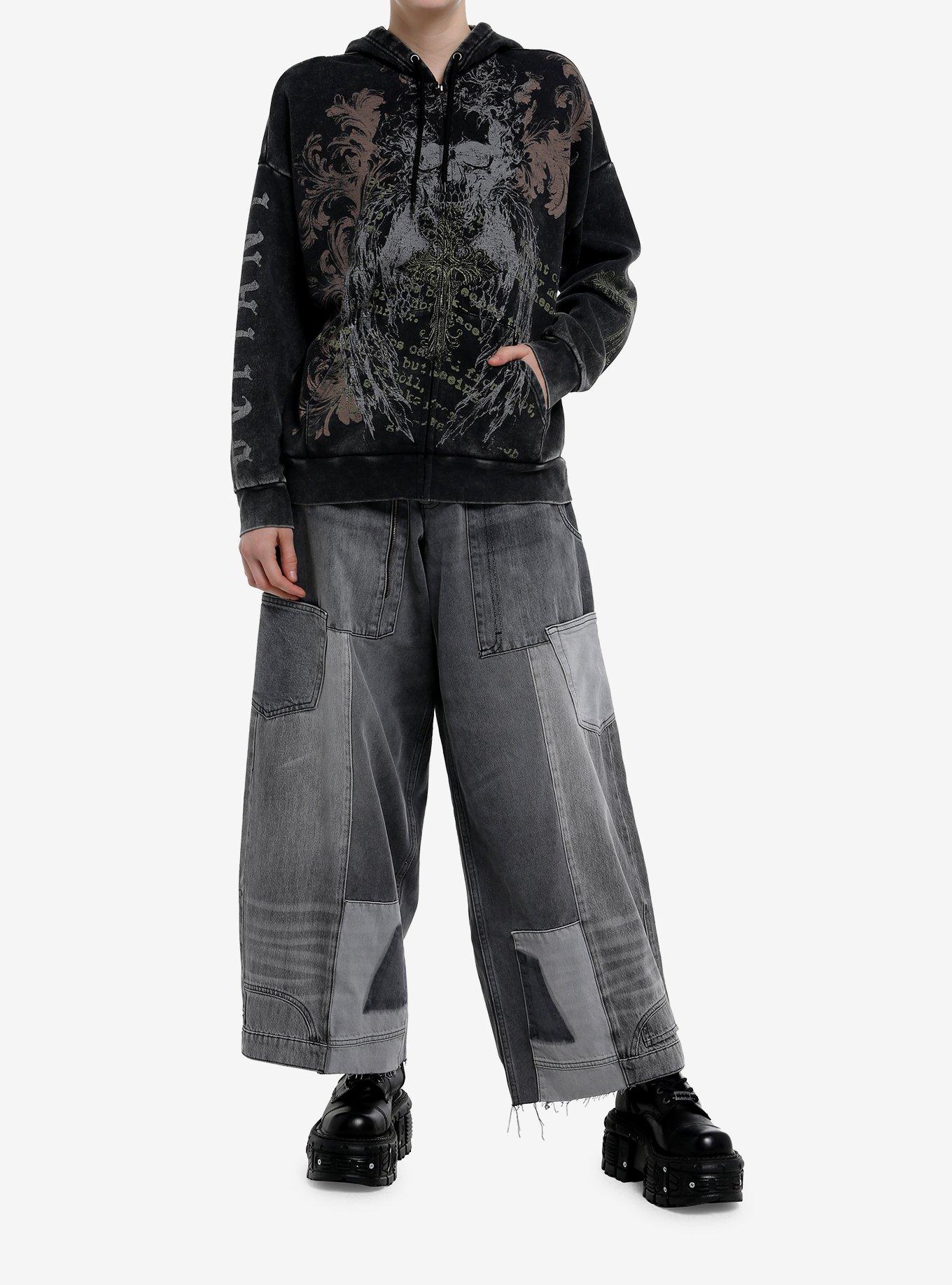 Defiant Wings & Filigree Washed Girls Hoodie, MULTI, alternate