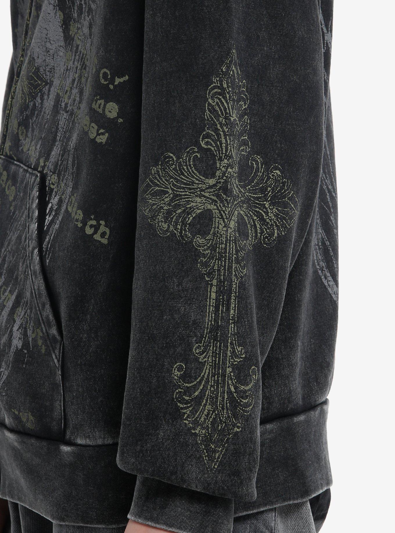 Defiant Wings & Filigree Washed Girls Hoodie, MULTI, alternate