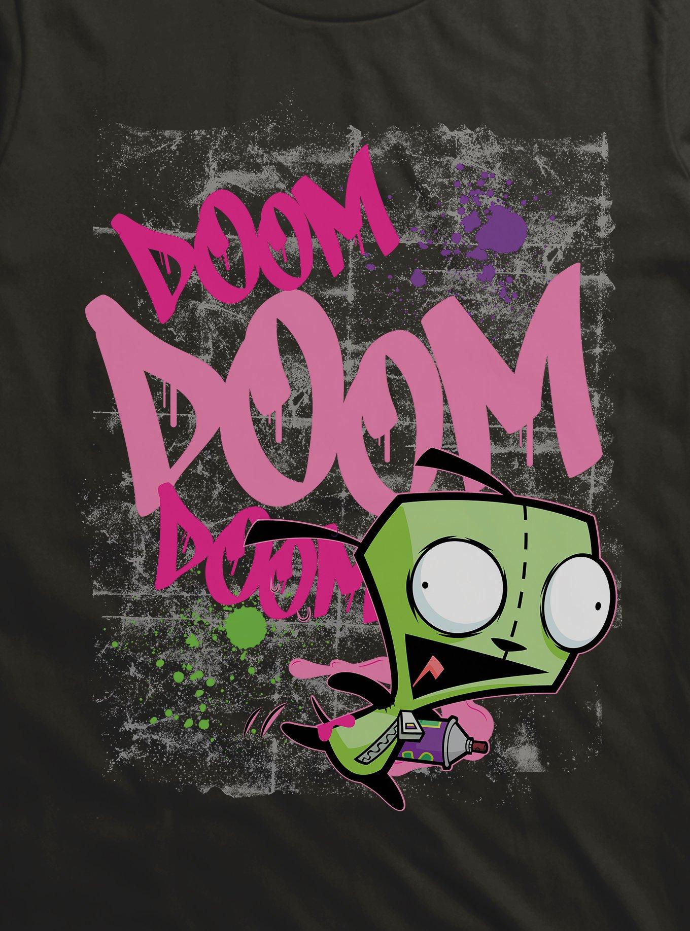 Invader Zim Doom Doom Doom Graffiti GIR T-Shirt, , hi-res