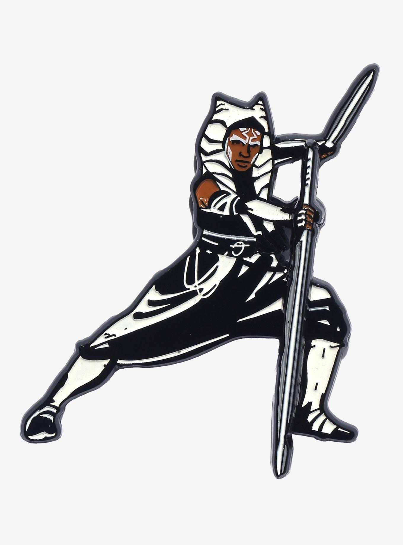 Star Wars Ahsoka Tank Spinning Lightsaber Enamel Pin, , hi-res