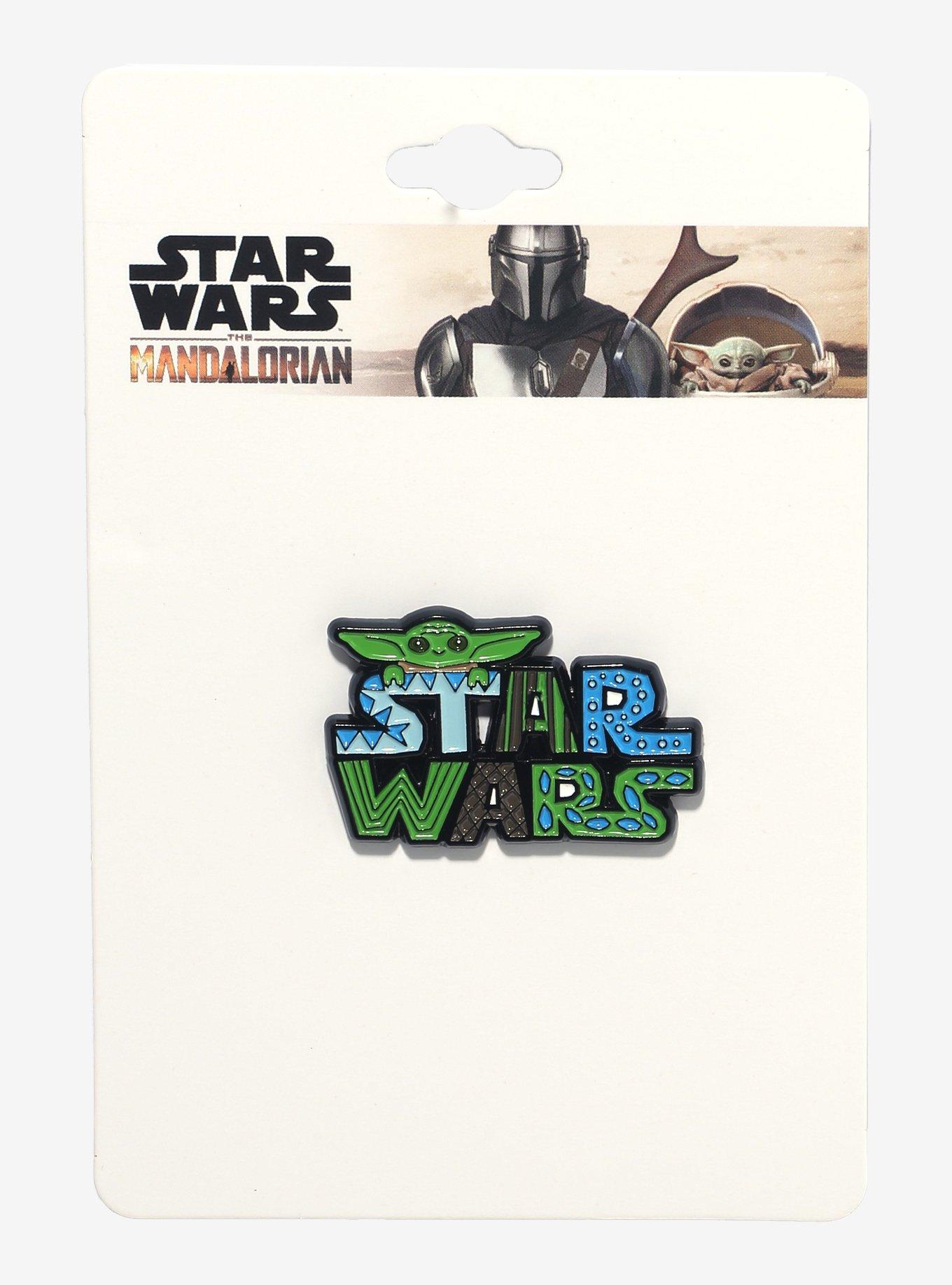 Star Wars The Mandalorian Grogu Logo Enamel Pin, , hi-res