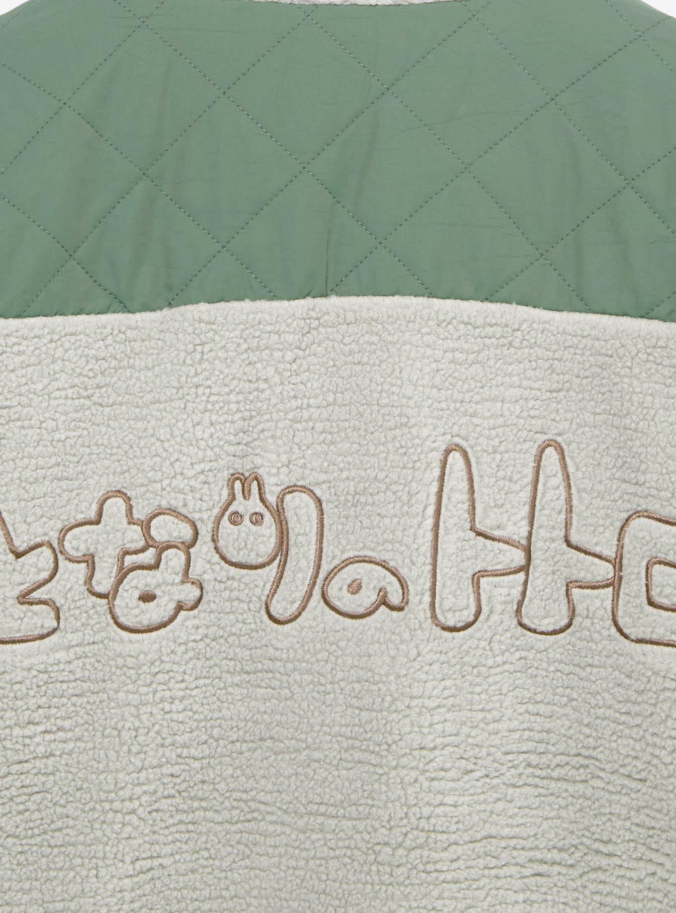 Studio Ghibli® My Neighbor Totoro Floral Icons Sherpa Jacket - BoxLunch Exclusive, SAGE, alternate