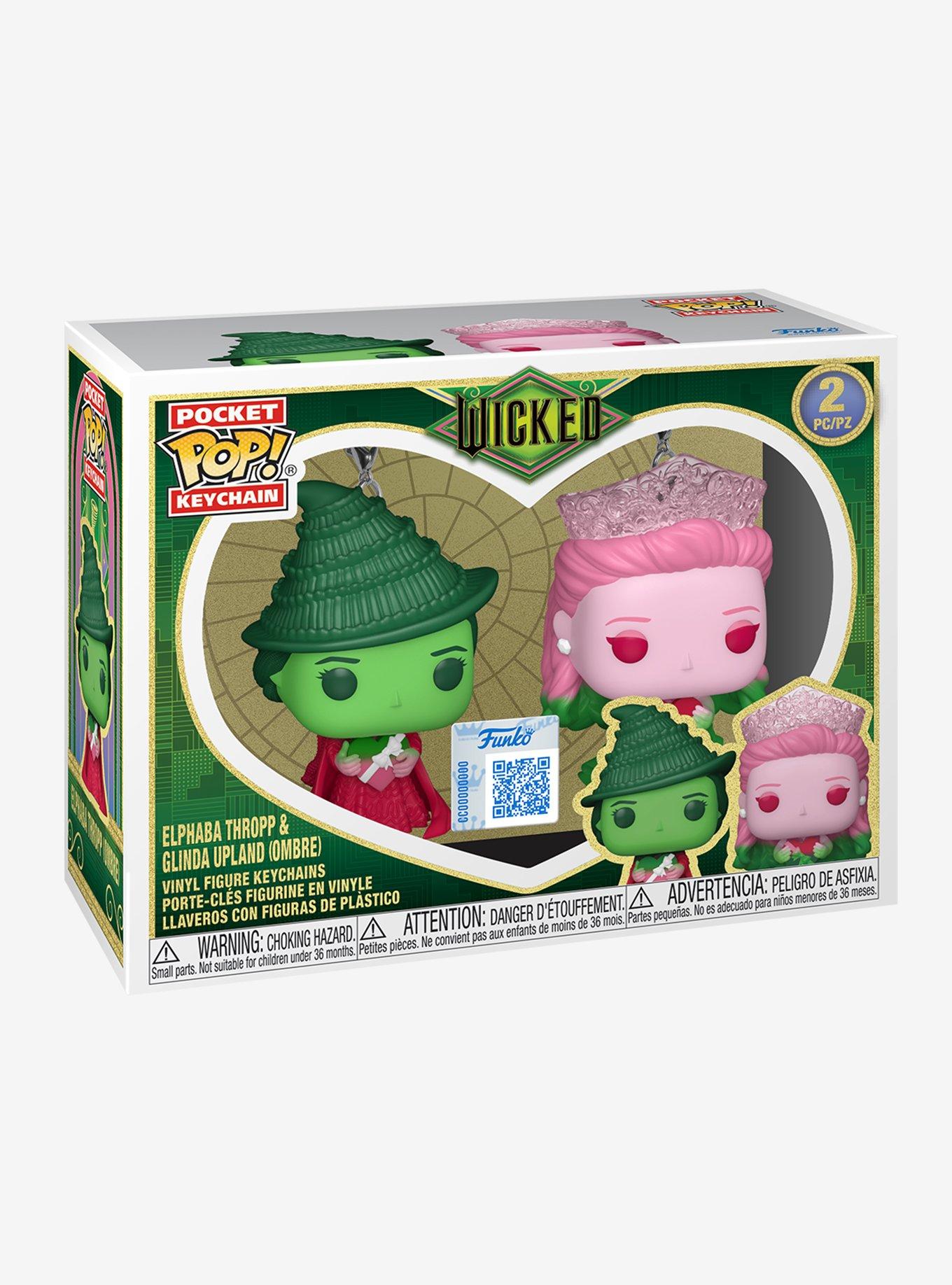 Funko Pocket Pop! Keychain Wicked Elphaba Thropp & Glinda Upland Ombré Vinyl Keychain Set