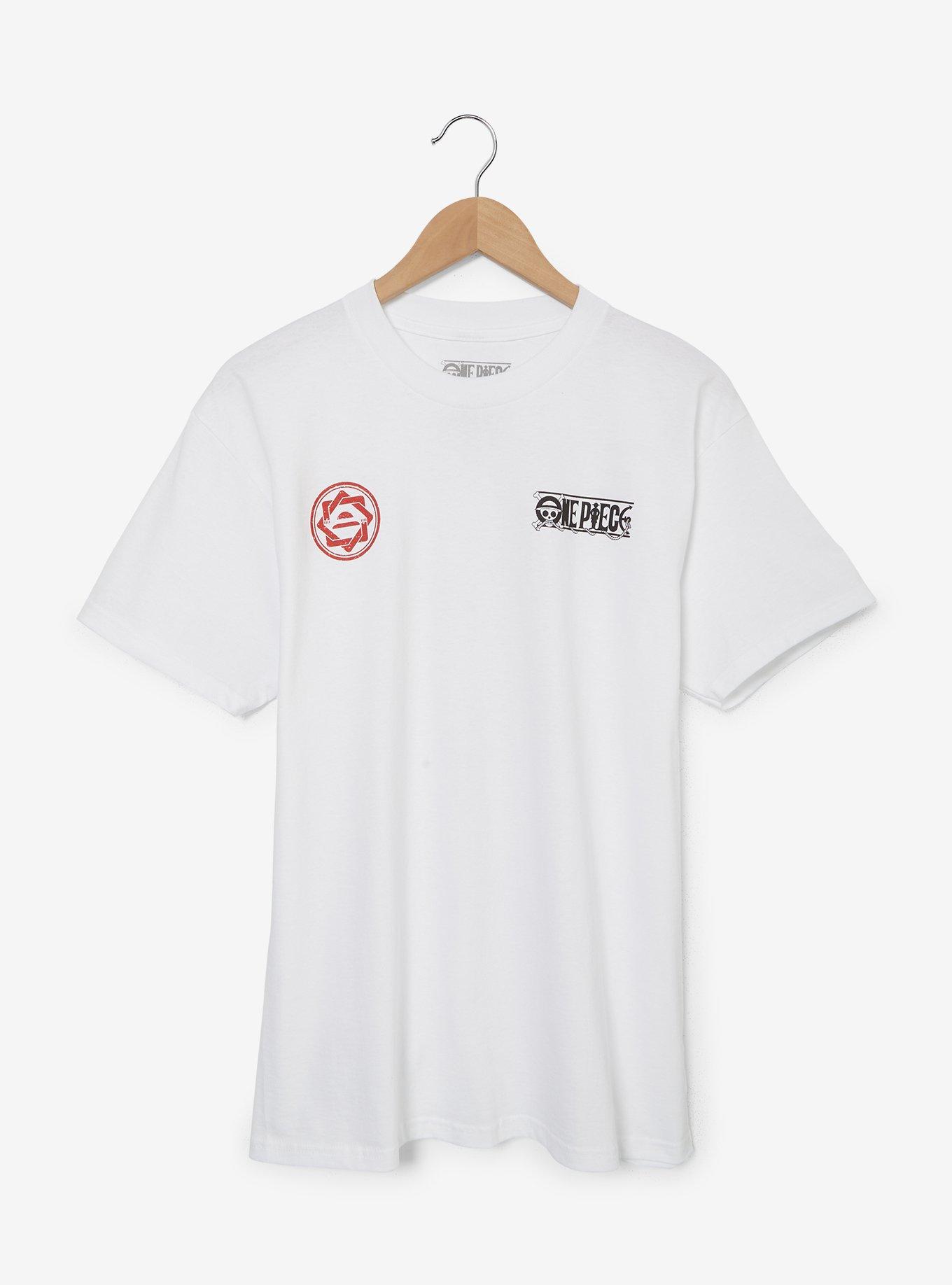 One Piece Luffy Ink T-Shirt — BoxLunch Exclusive, OFF WHITE, alternate