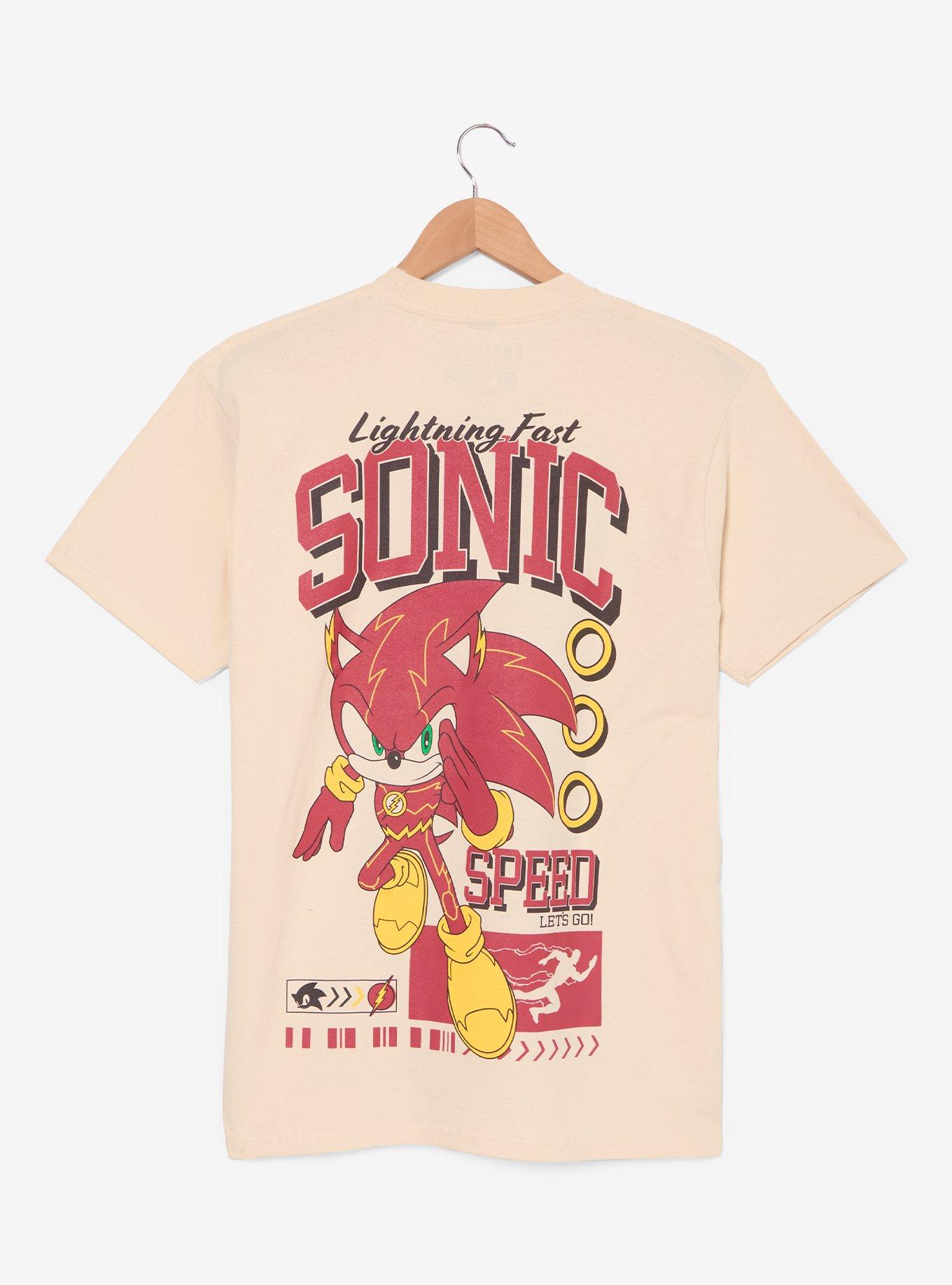 DC Comics The Flash x Sonic the Hedgehog T-Shirt &mdash; BoxLunch Exclusive, OFF WHITE, alternate