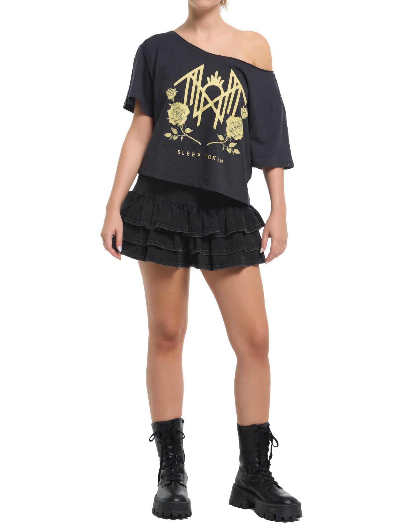 Sleep Token Roses Off-Shoulder Girls T-Shirt, , hi-res