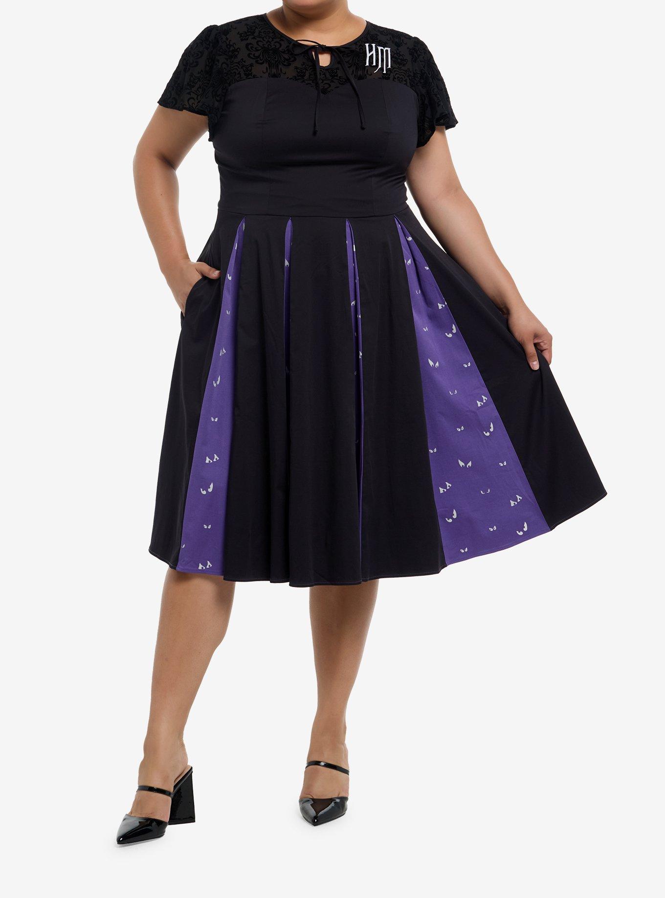 Her Universe Disney The Haunted Mansion Eyes Glow-In-The-Dark Retro Dress Plus Size Her Universe Exclusive, , hi-res