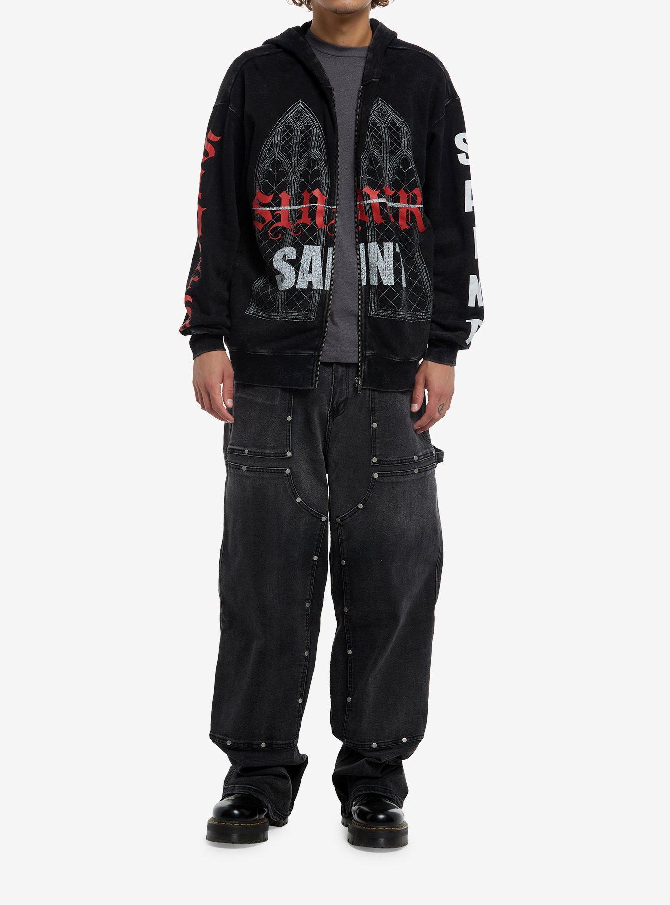 Sinner Saint Cathedral Dark Wash Hoodie, , hi-res