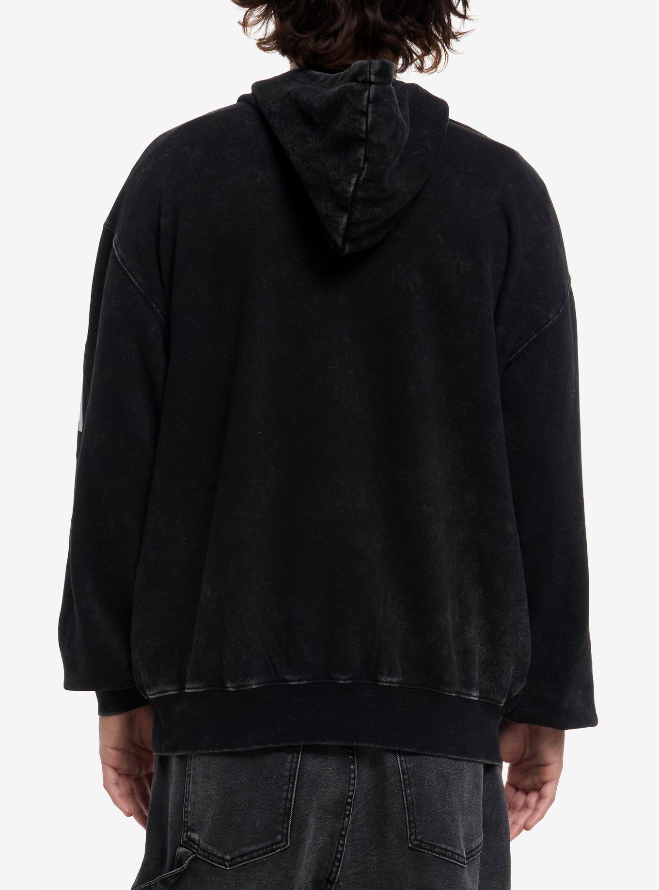 Sinner Saint Cathedral Dark Wash Hoodie, BLACK, alternate