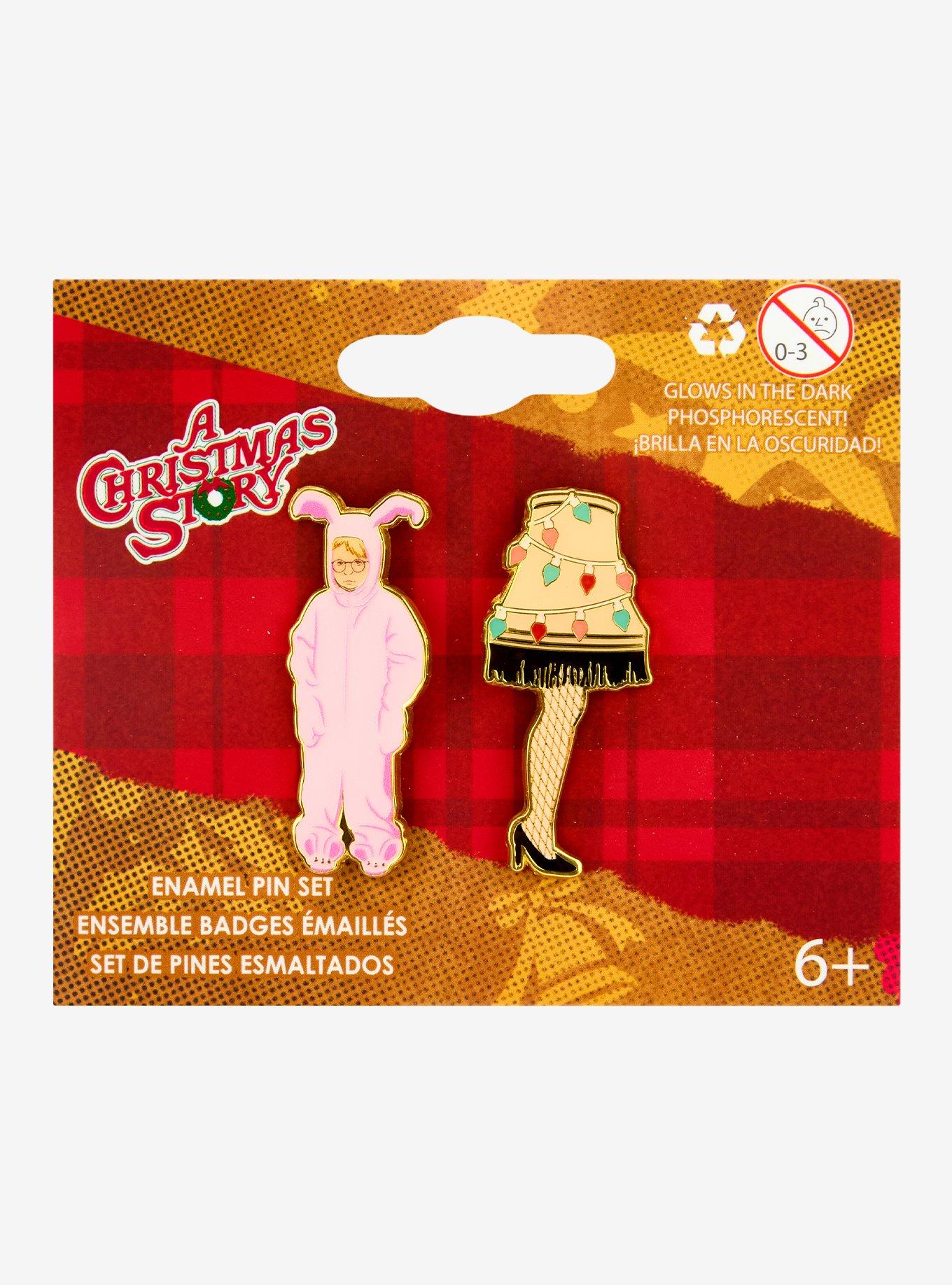 Loungefly A Christmas Story Glow-in-the-Dark Enamel Pin Set — BoxLunch Exclusive, , hi-res