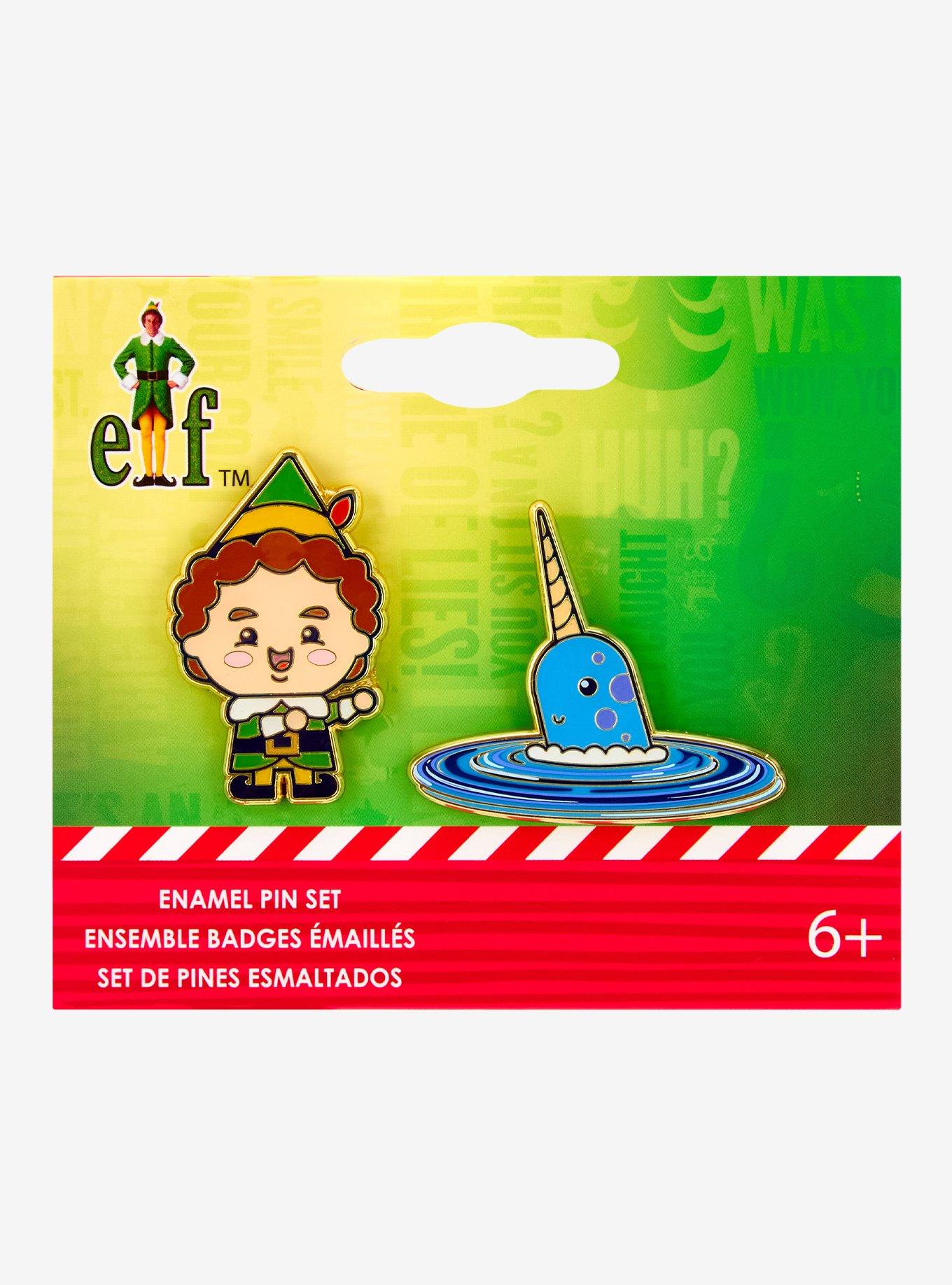 Loungefly Elf Mr. Narwhal Enamel Pin Set — BoxLunch Exclusive, , hi-res