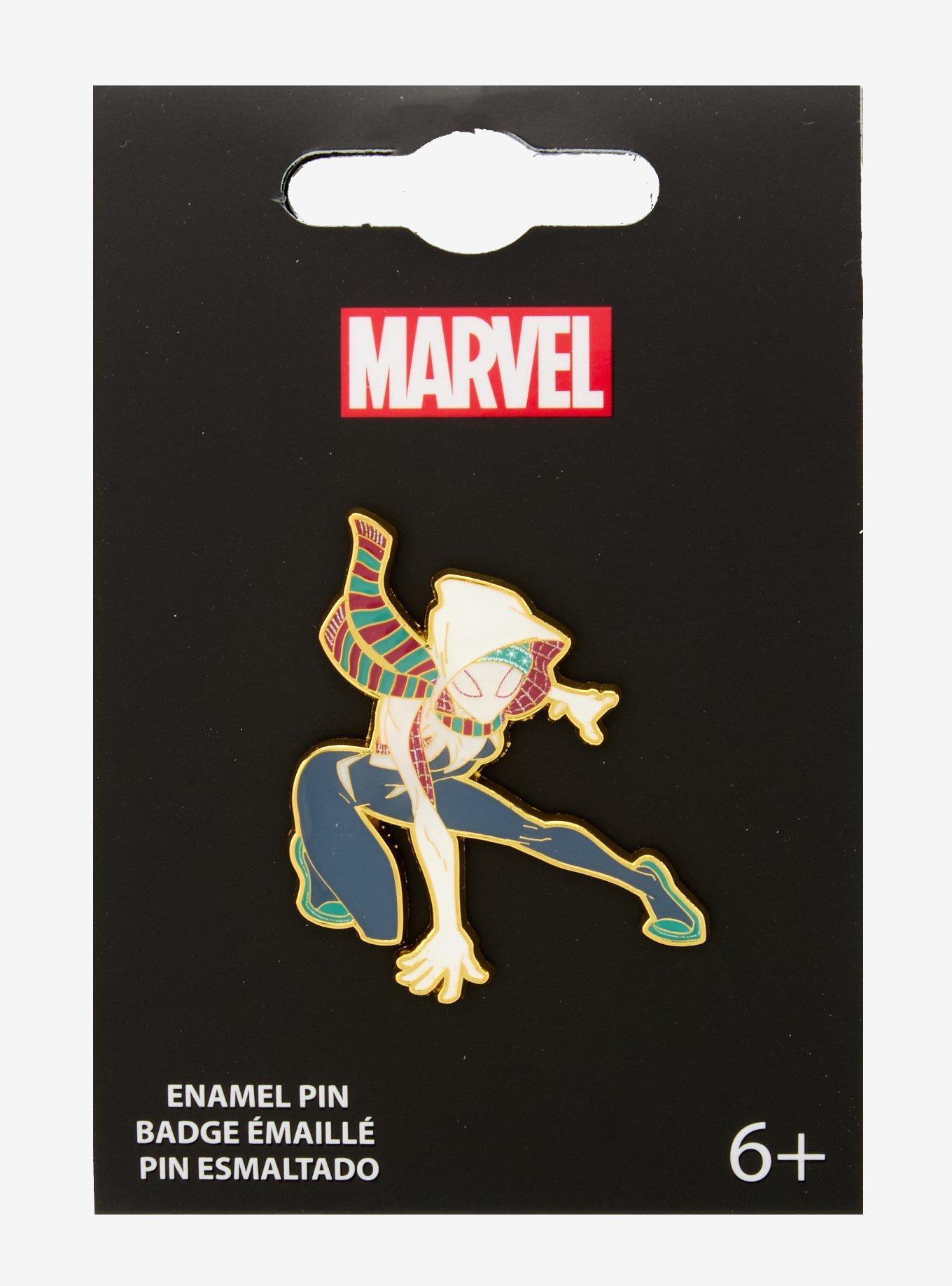 Loungefly Marvel Spider-Man Spider-Gwen Winter Enamel Pin — BoxLunch Exclusive, , hi-res