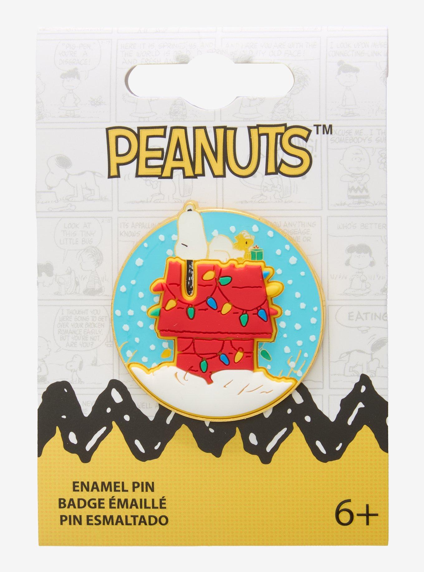 Peanuts Snoopy Holiday Doghouse Enamel Pin - BoxLunch Exclusive, , hi-res