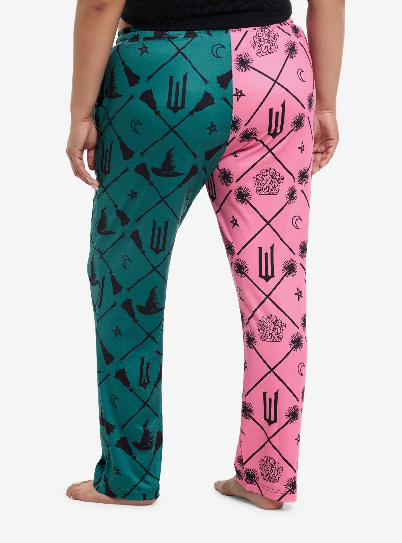 Wicked Elphaba & Glinda Split Pajama Pants Plus Size, , hi-res