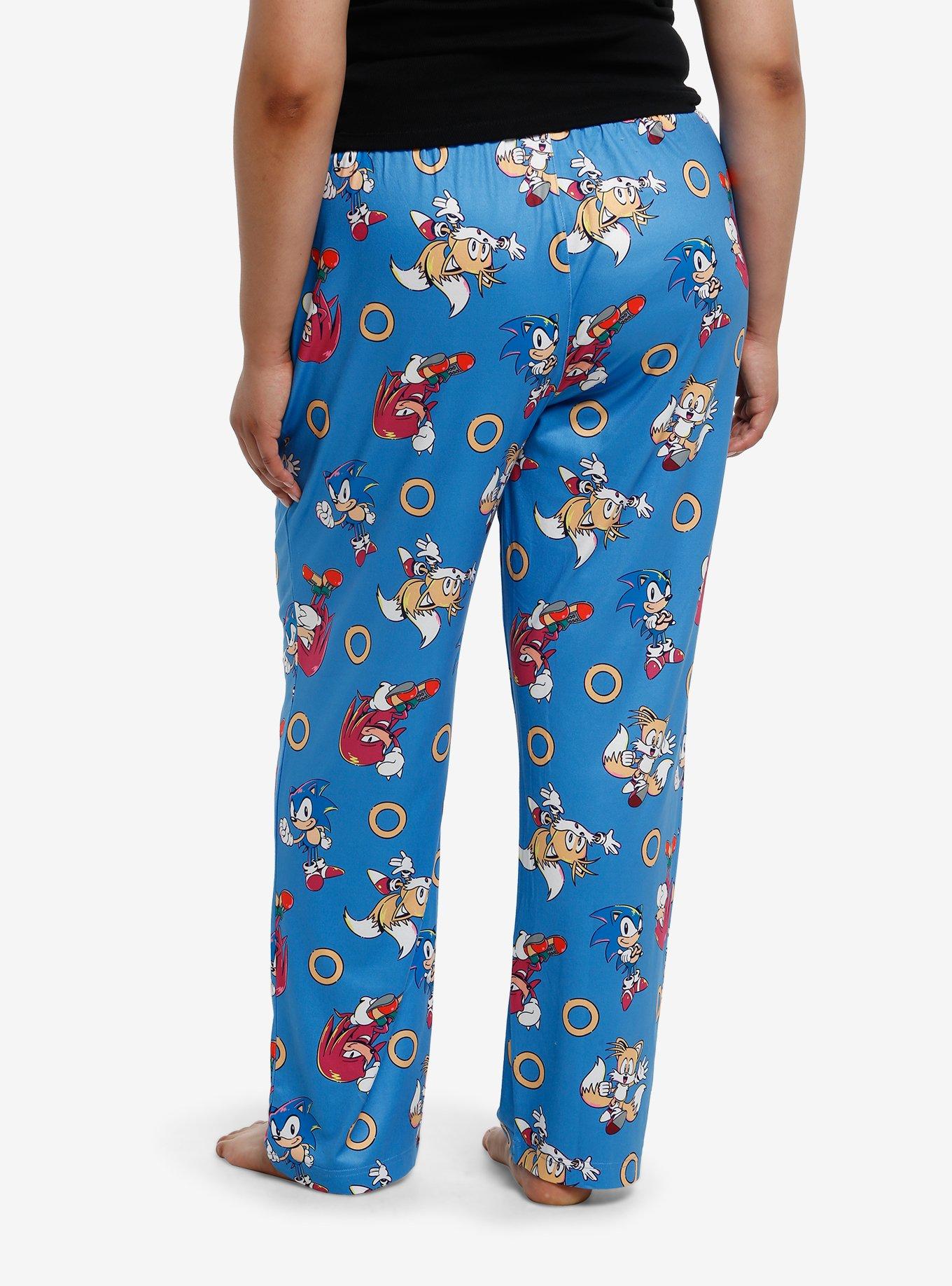 Sonic The Hedgehog Trio Rings Pajama Pants Plus Size, , hi-res