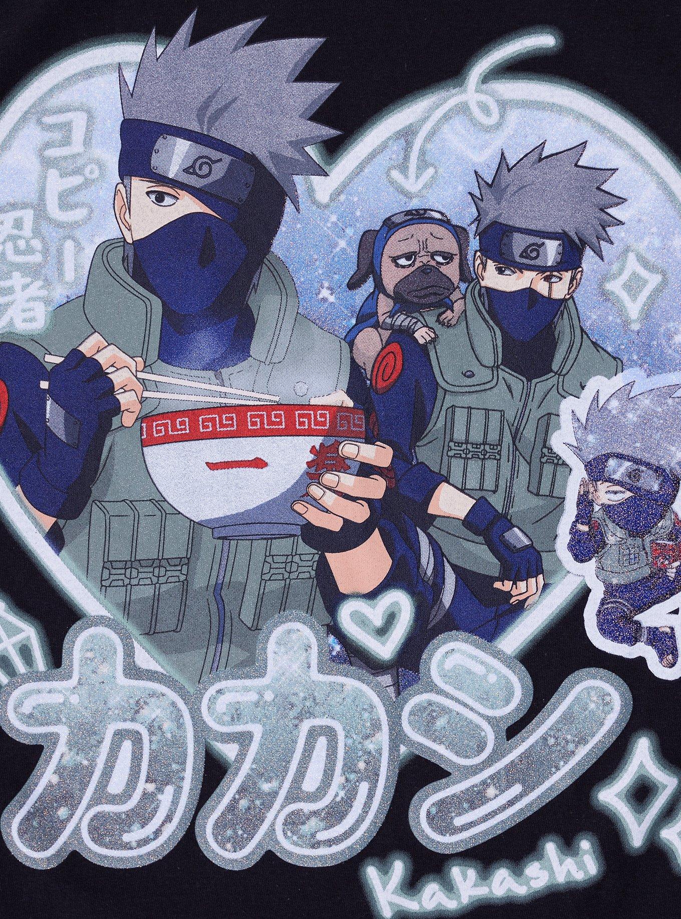 Naruto Shippuden Kakashi Heart Glitter T-Shirt, , hi-res