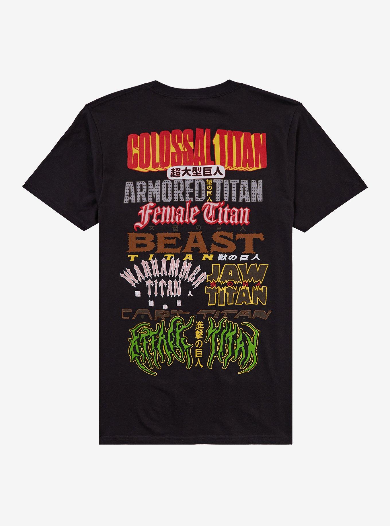 Attack On Titan Titan Powers Double-Sided T-Shirt, , hi-res