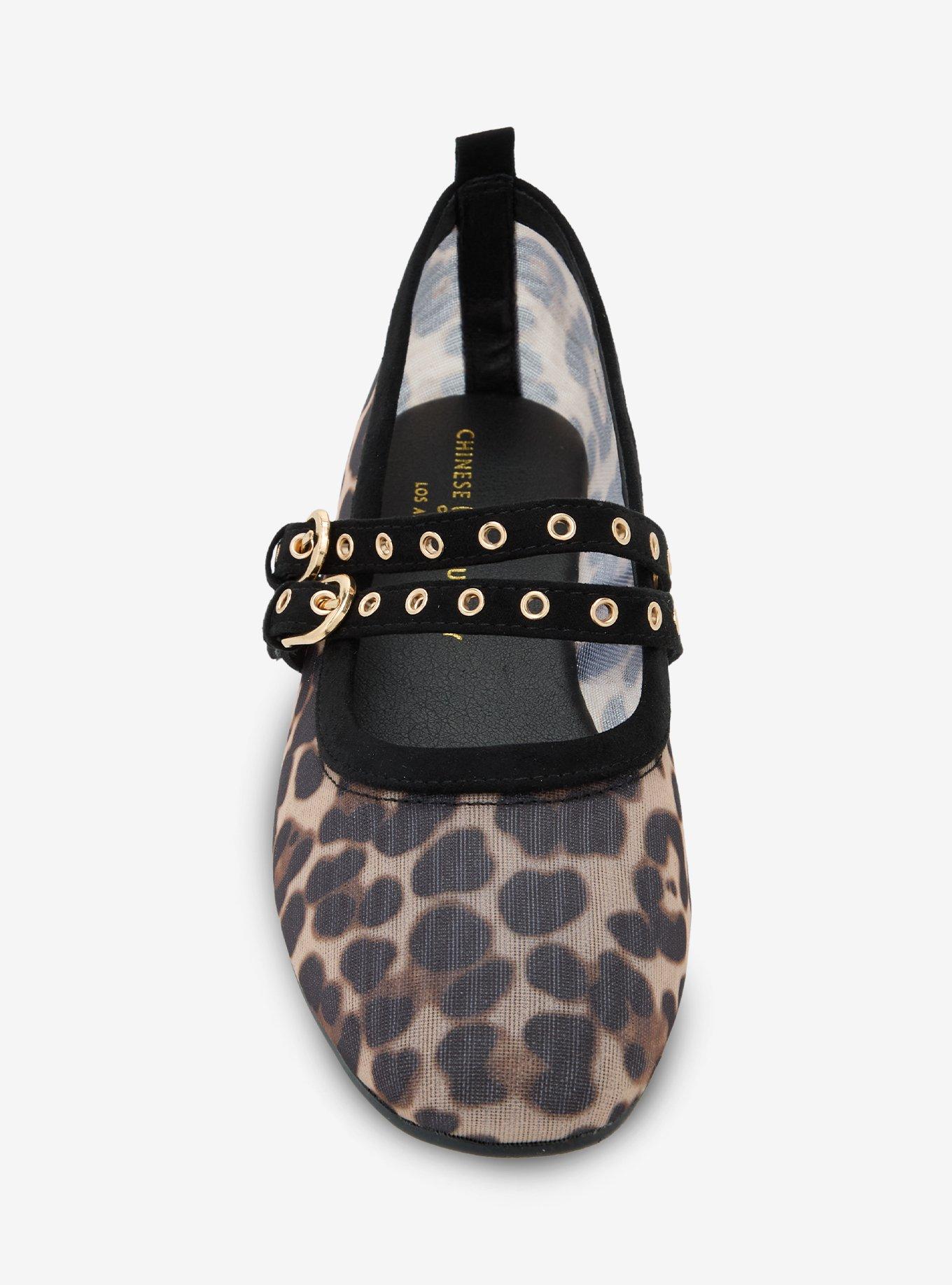 Chinese Laundry Leopard Mesh Grommet Strap Flats, MULTI, alternate