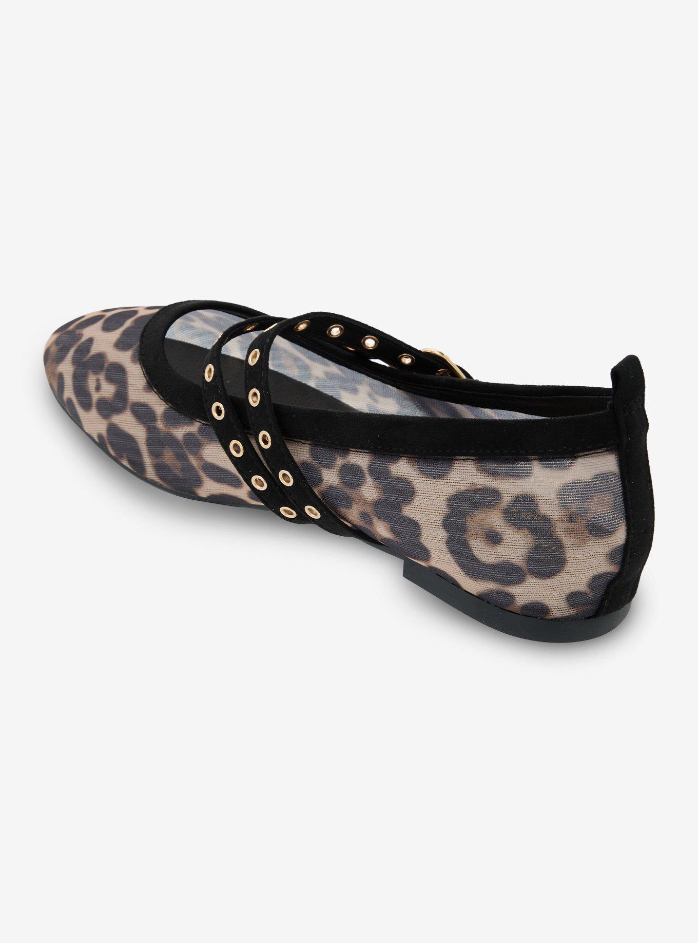 Chinese Laundry Leopard Mesh Grommet Strap Flats, MULTI, alternate