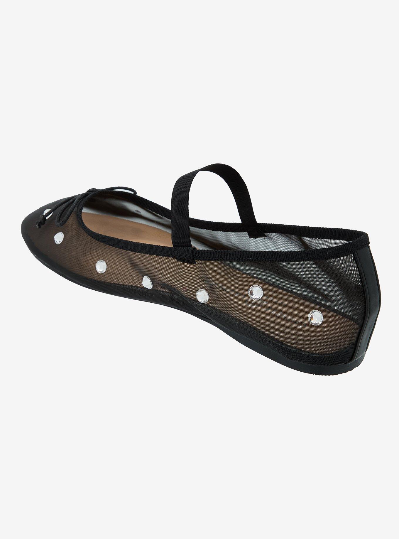 Chinese Laundry Black Bling Mesh Flats, MULTI, alternate