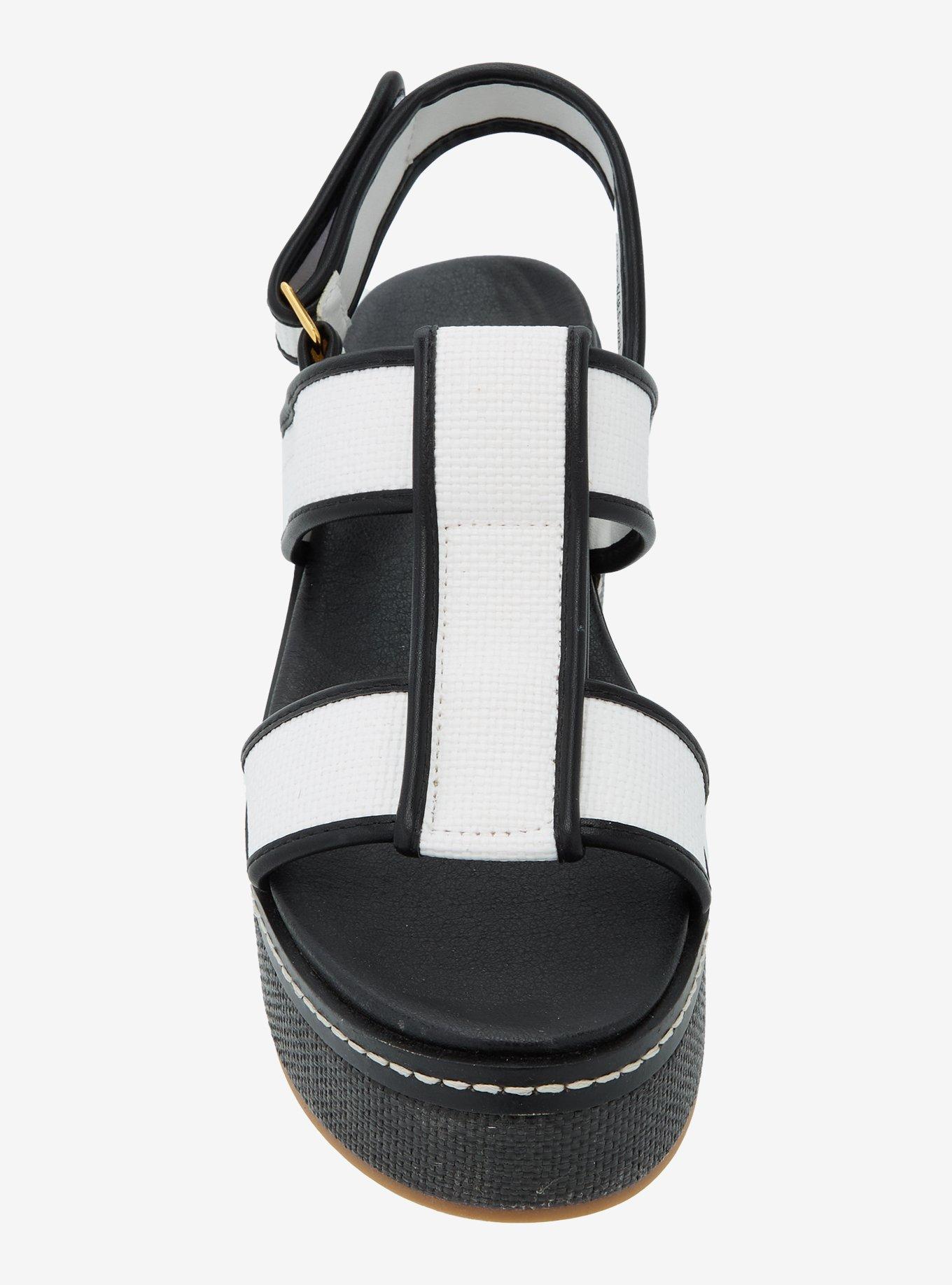 Chinese Laundry Black & White Strappy Platform Sandals, MULTI, alternate