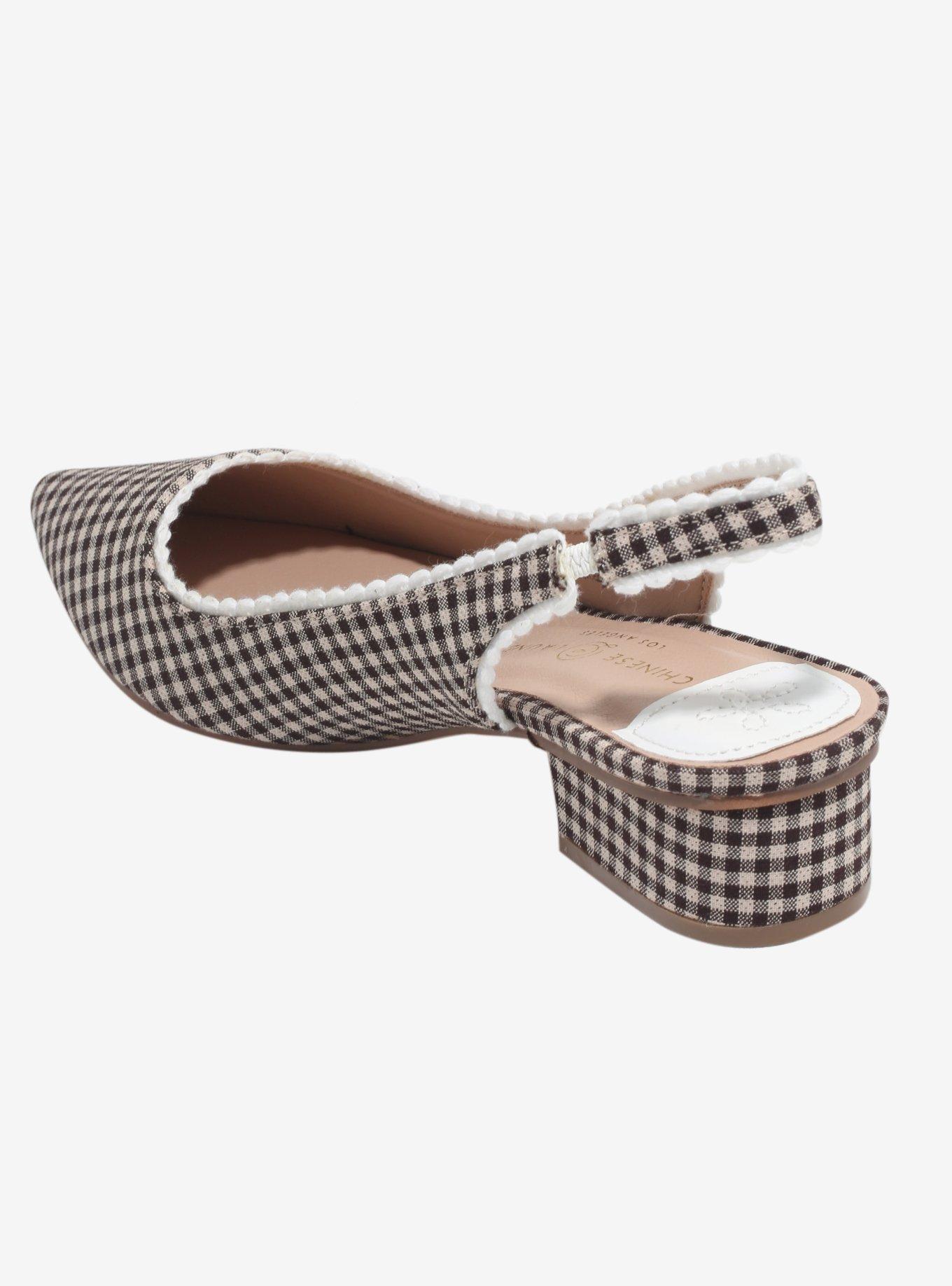 Chinese Laundry Brown Gingham Mayberry Pointed Heels, , hi-res