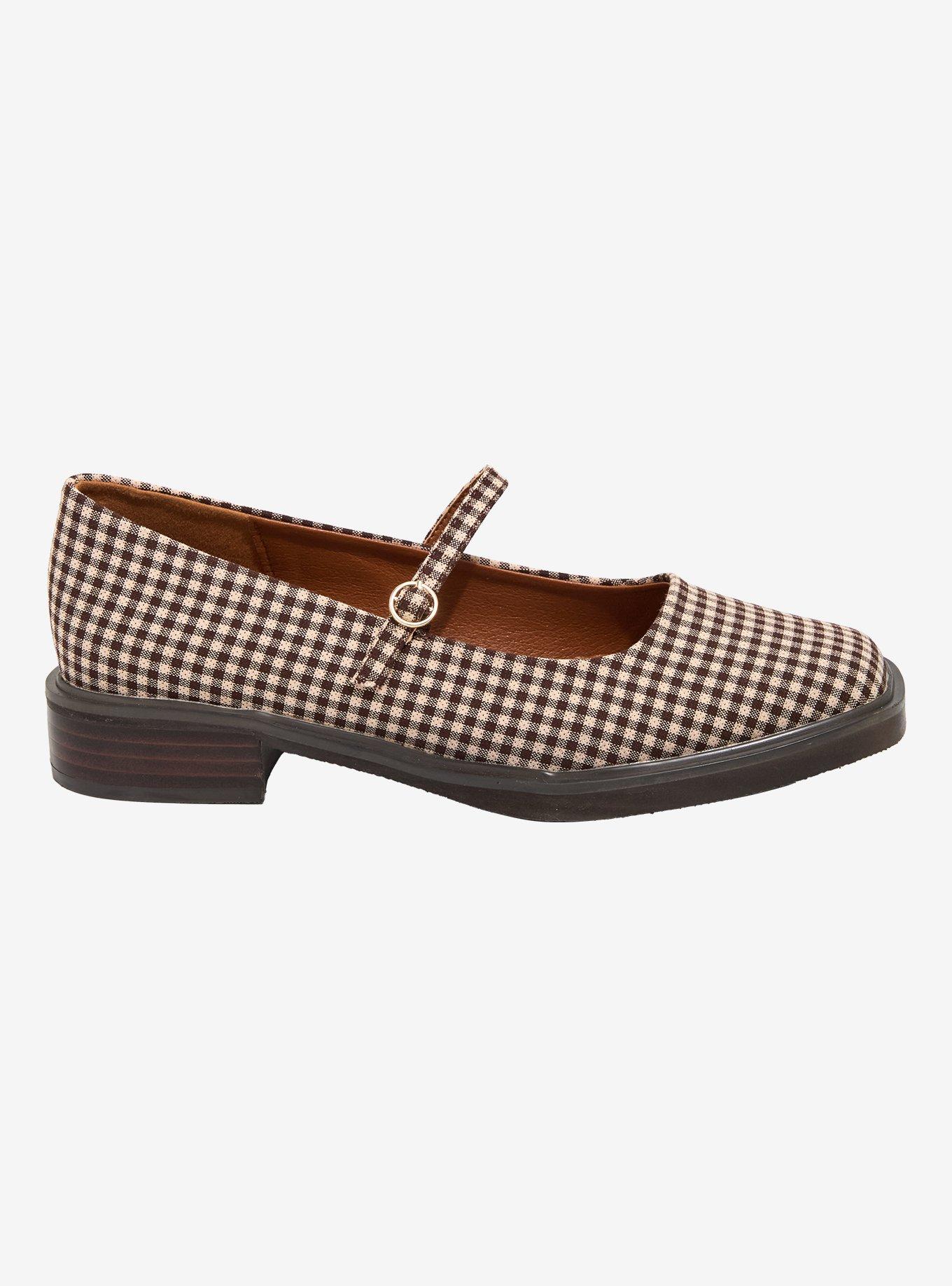 Chinese Laundry Brown Gingham Sonia Mary Janes, , hi-res