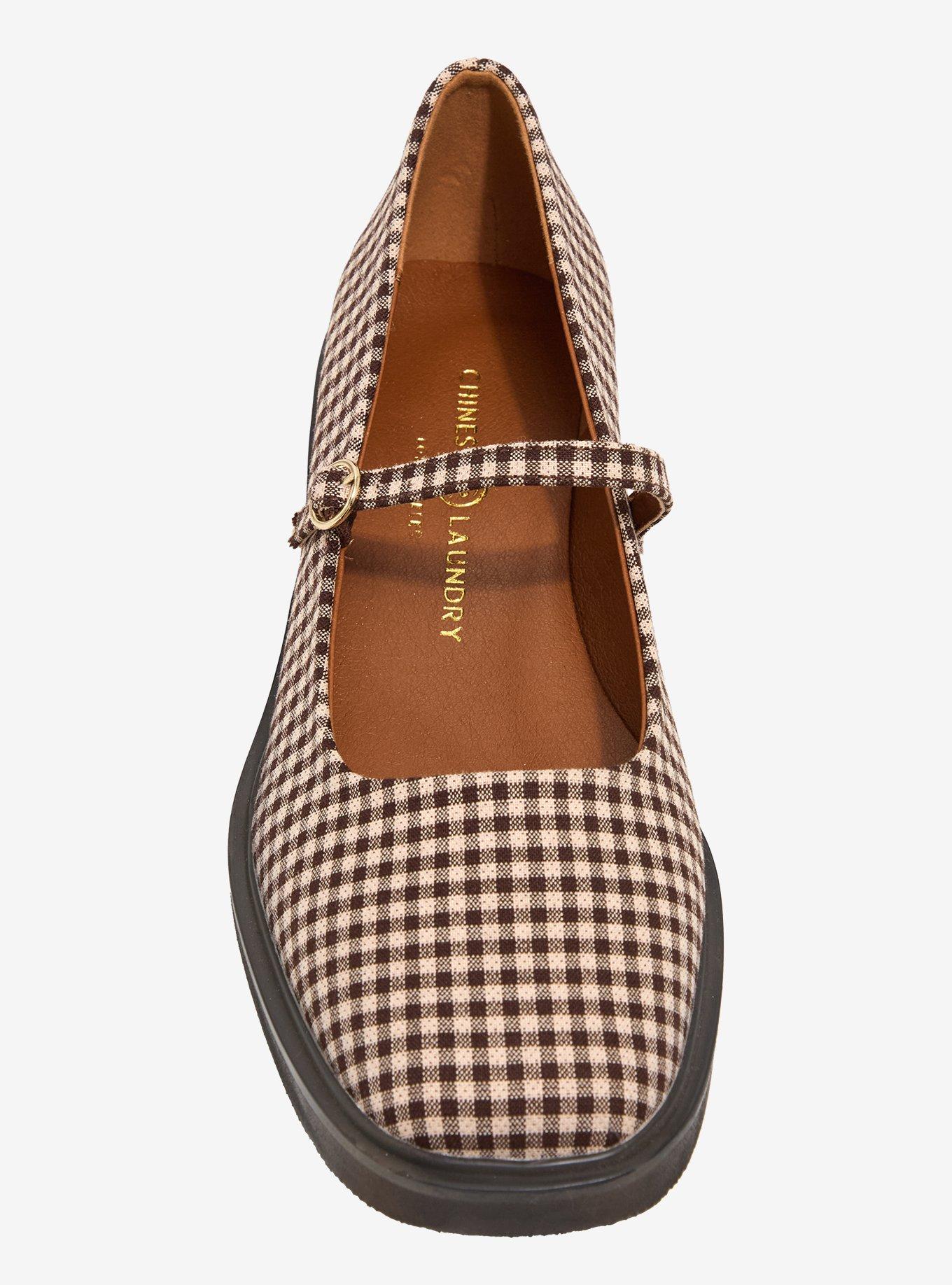 Chinese Laundry Brown Gingham Sonia Mary Janes, MULTI, alternate