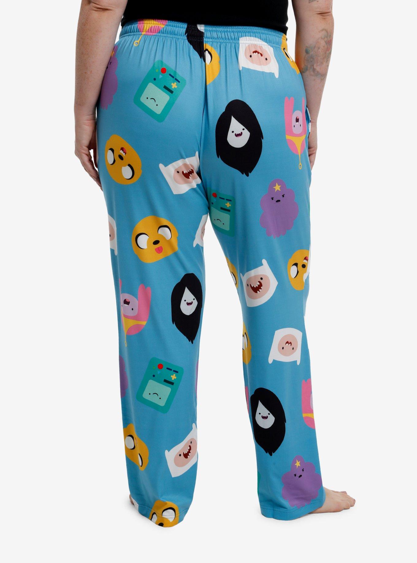 Adventure Time Characters Allover Print Girls Pajama Pants Plus Size, , hi-res