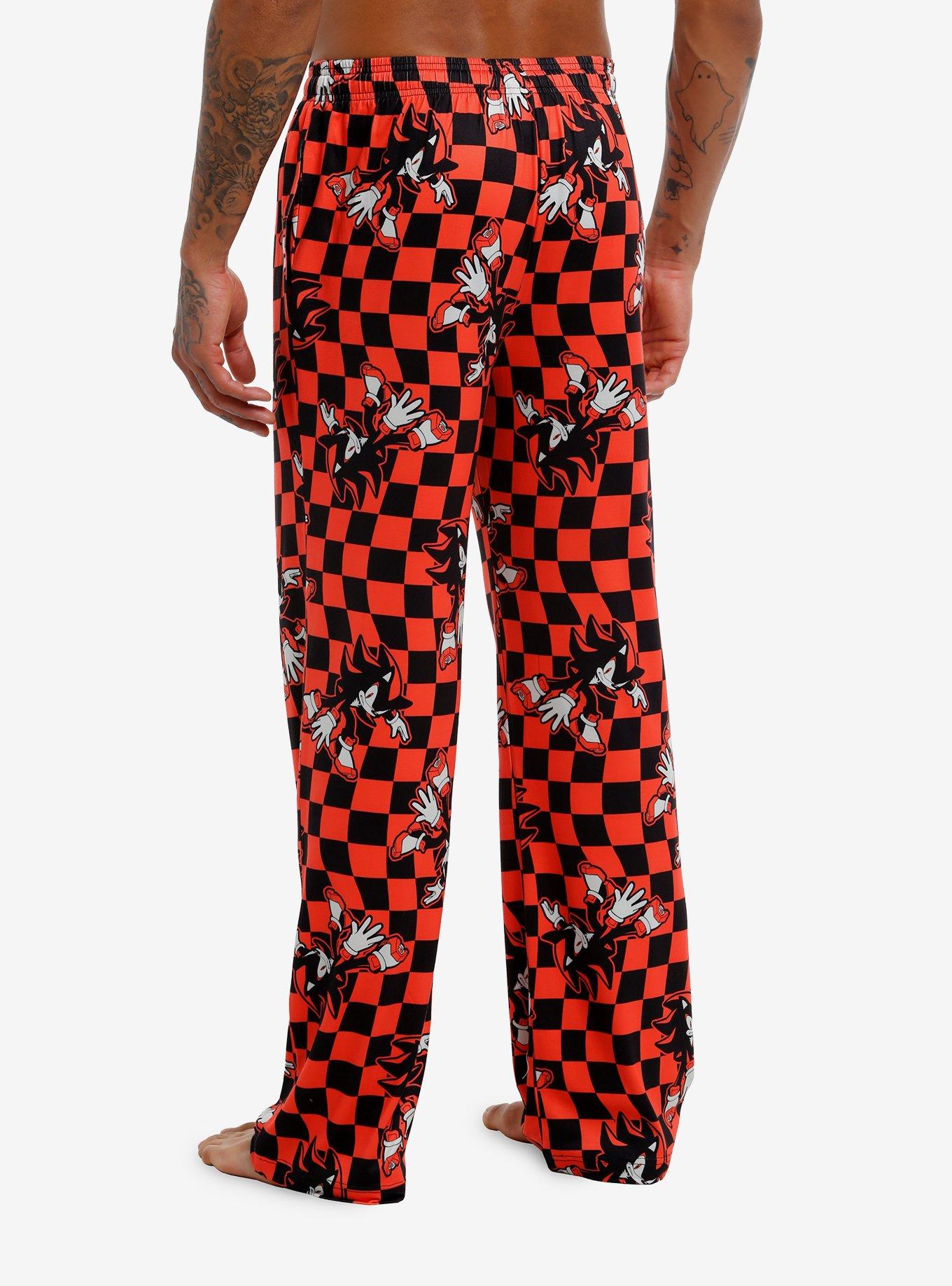 Sonic The Hedgehog Shadow Checkered Pajama Pants, , hi-res