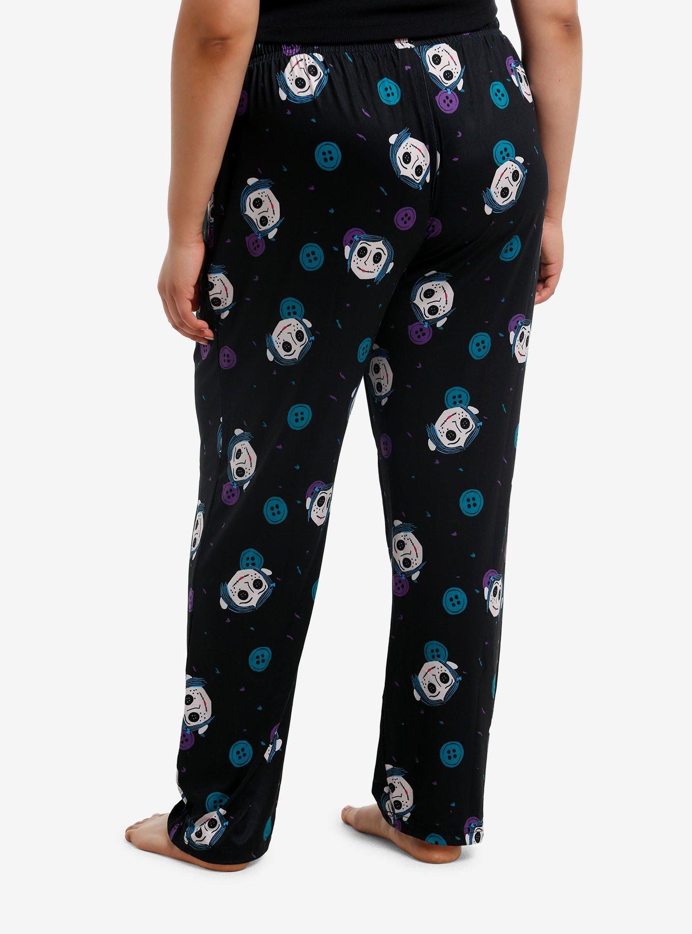 Coraline Button Eyes Pajama Pants Plus Size, , hi-res