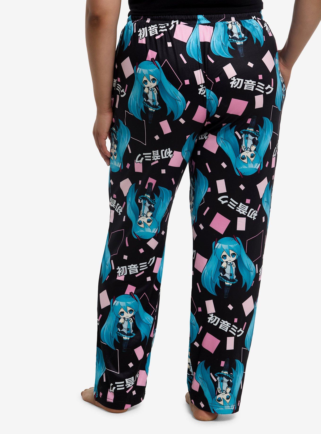 Hatsune Miku Chibi Girls Pajama Pants Plus Size, , hi-res